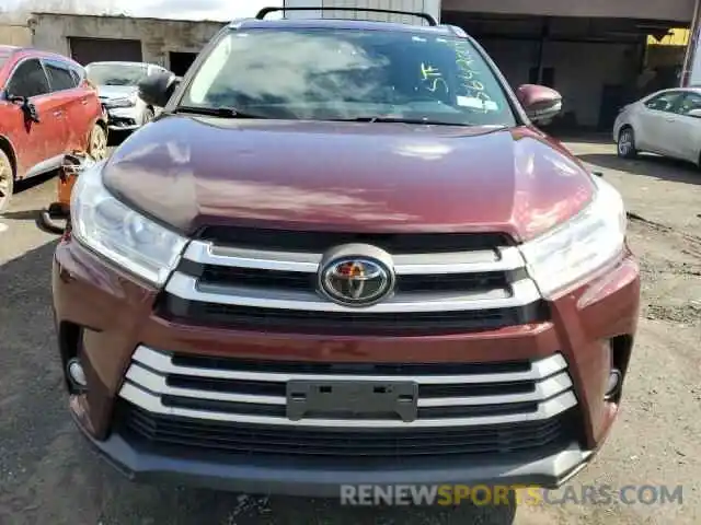 5 Фотография поврежденного автомобиля 5TDJZRFH5KS966985 TOYOTA HIGHLANDER 2019