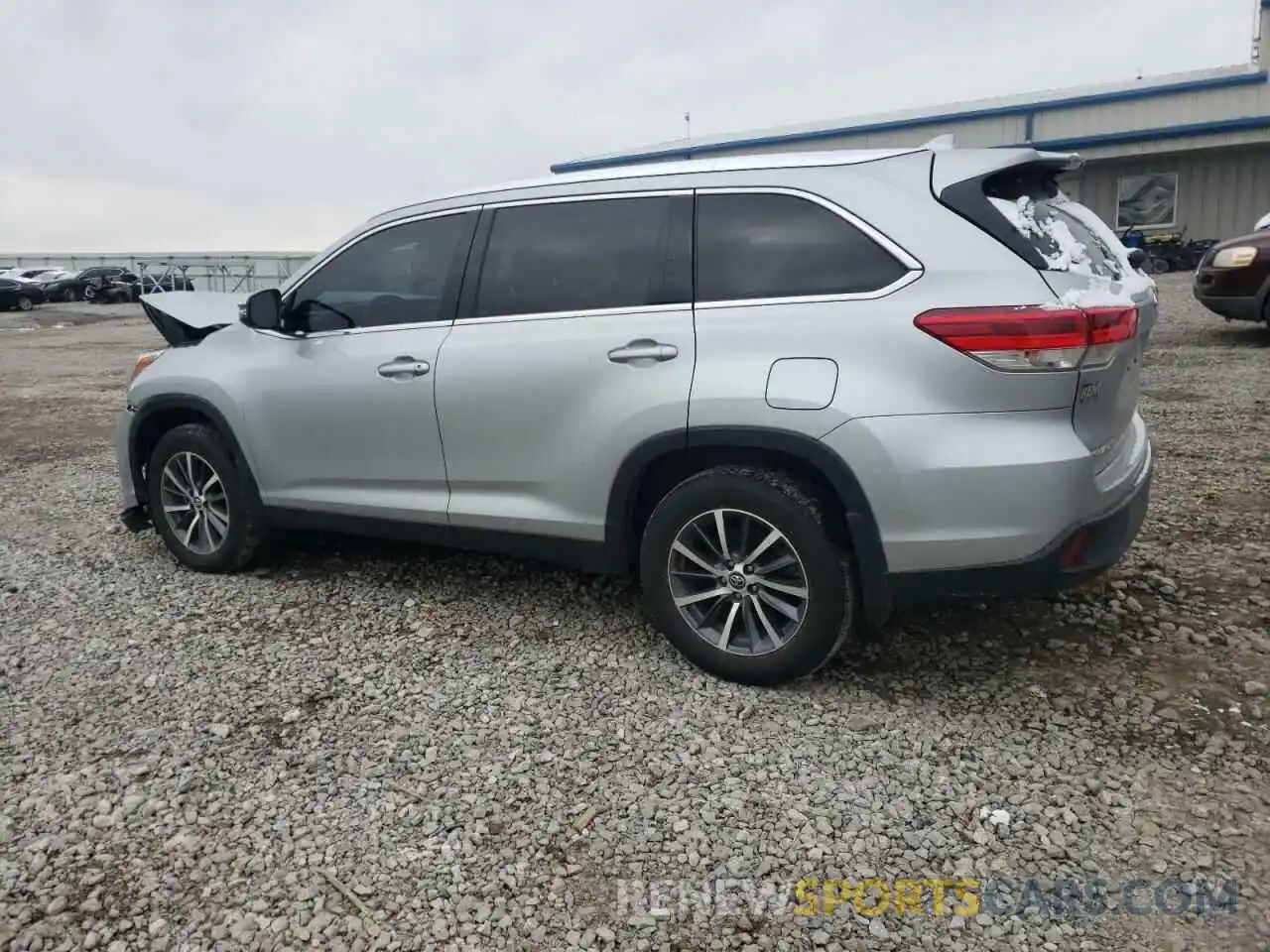 3 Photograph of a damaged car 5TDJZRFH6KS564649 TOYOTA HIGHLANDER 2019