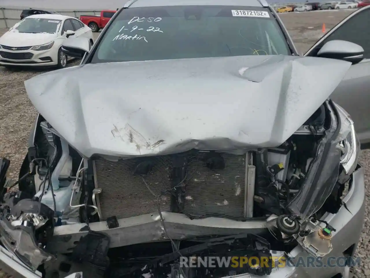 7 Photograph of a damaged car 5TDJZRFH6KS564649 TOYOTA HIGHLANDER 2019