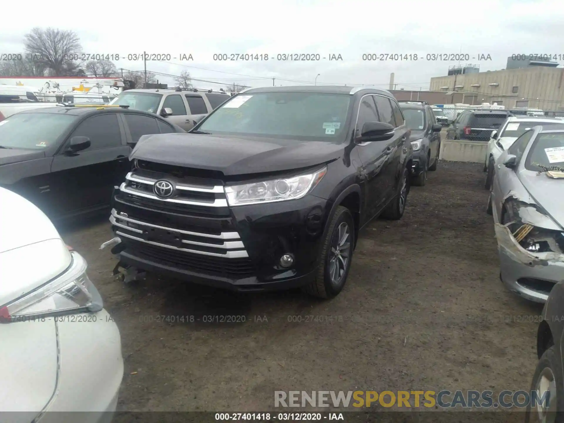 2 Фотография поврежденного автомобиля 5TDJZRFH6KS570032 TOYOTA HIGHLANDER 2019