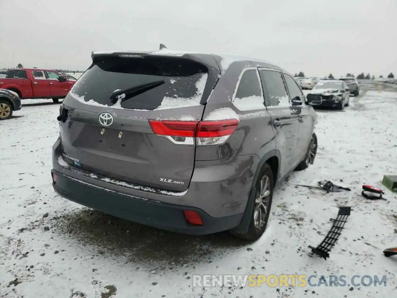 4 Фотография поврежденного автомобиля 5TDJZRFH6KS575389 TOYOTA HIGHLANDER 2019