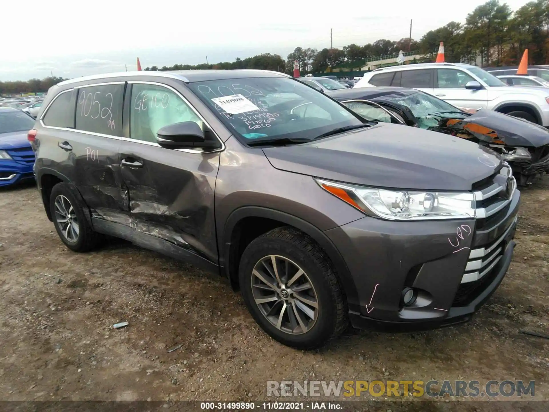 1 Photograph of a damaged car 5TDJZRFH6KS577191 TOYOTA HIGHLANDER 2019