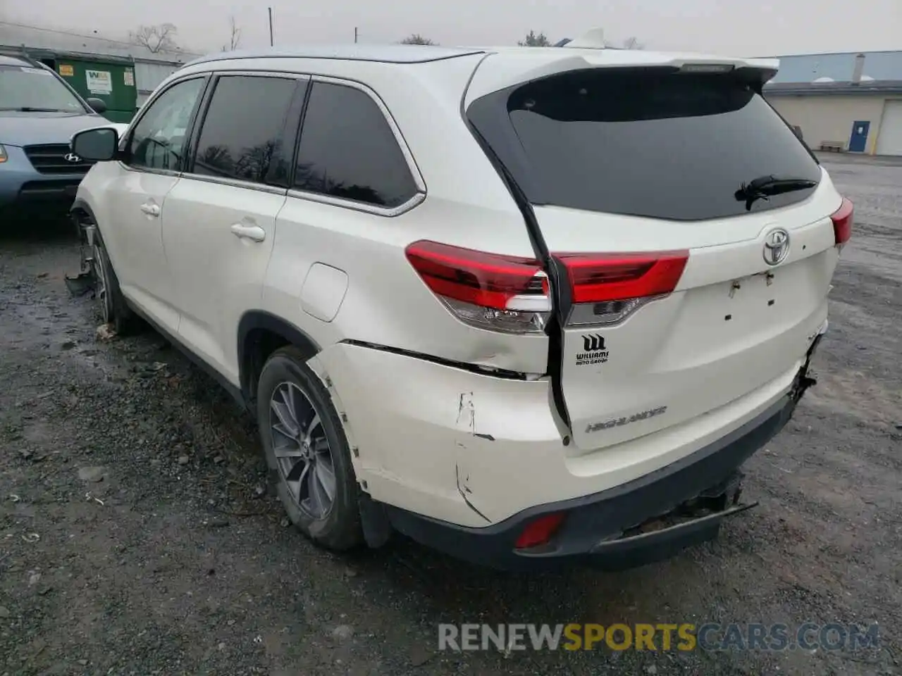 3 Фотография поврежденного автомобиля 5TDJZRFH6KS578227 TOYOTA HIGHLANDER 2019