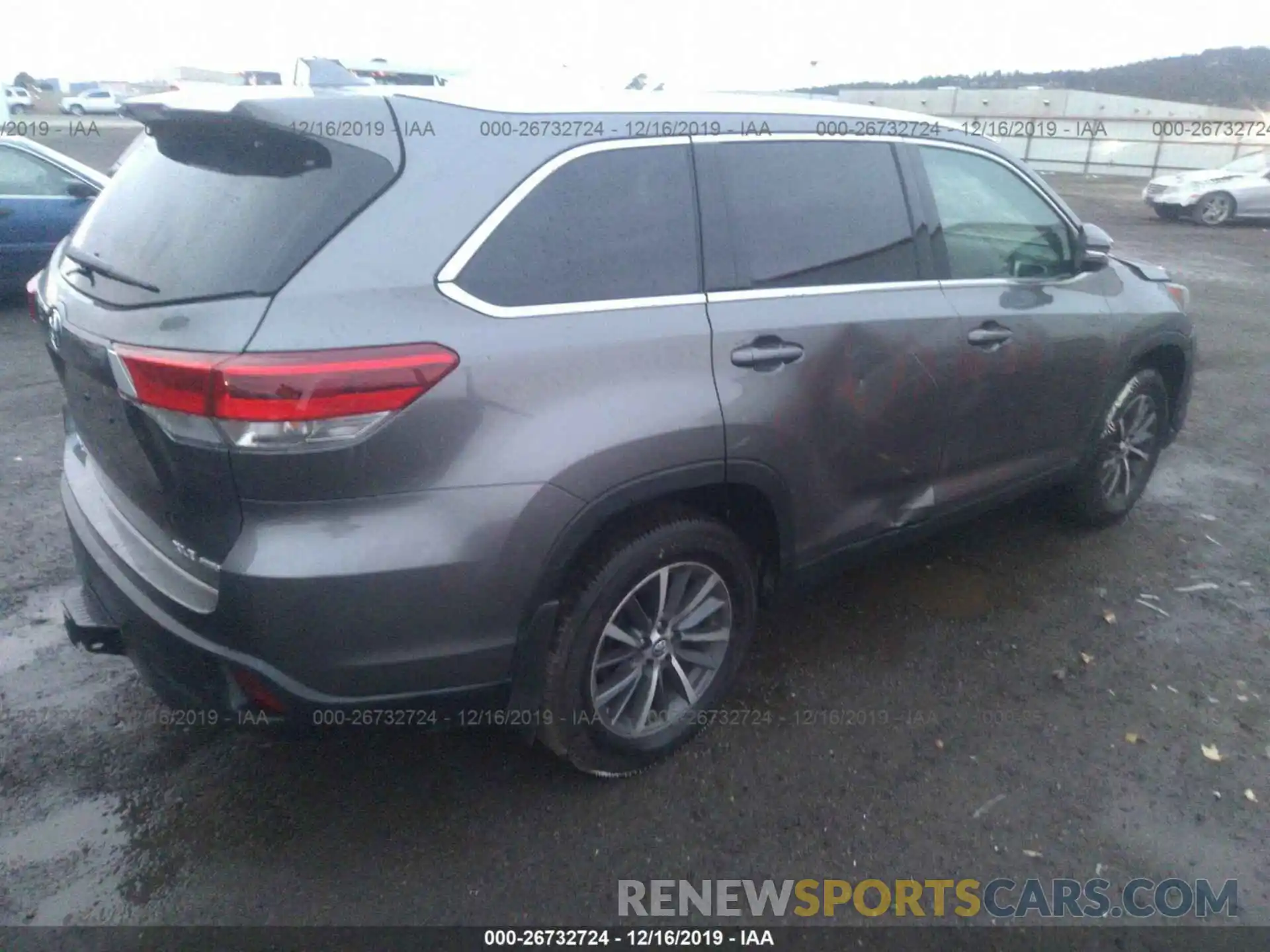 4 Фотография поврежденного автомобиля 5TDJZRFH6KS604812 TOYOTA HIGHLANDER 2019