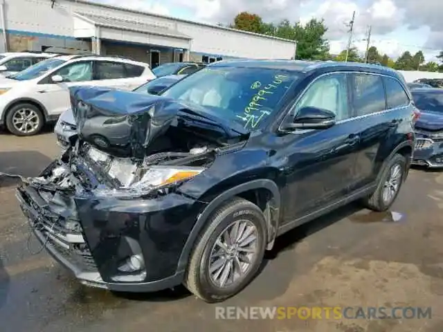 2 Photograph of a damaged car 5TDJZRFH6KS606124 TOYOTA HIGHLANDER 2019