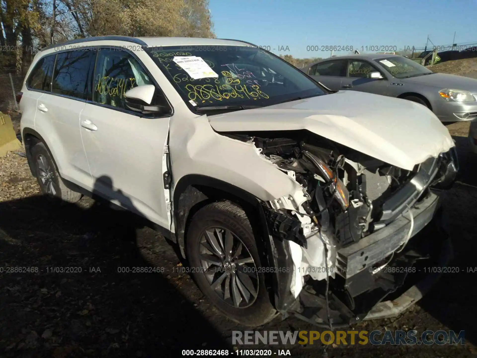 1 Photograph of a damaged car 5TDJZRFH6KS622758 TOYOTA HIGHLANDER 2019