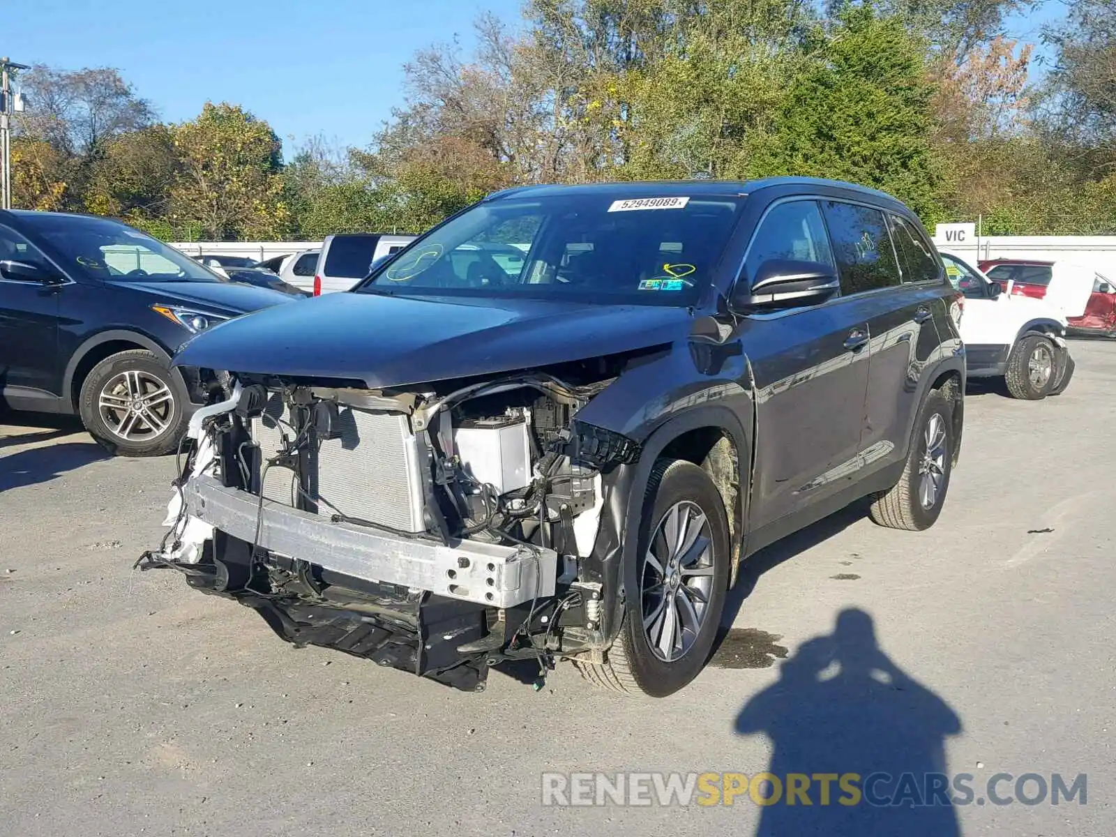 2 Фотография поврежденного автомобиля 5TDJZRFH6KS924115 TOYOTA HIGHLANDER 2019