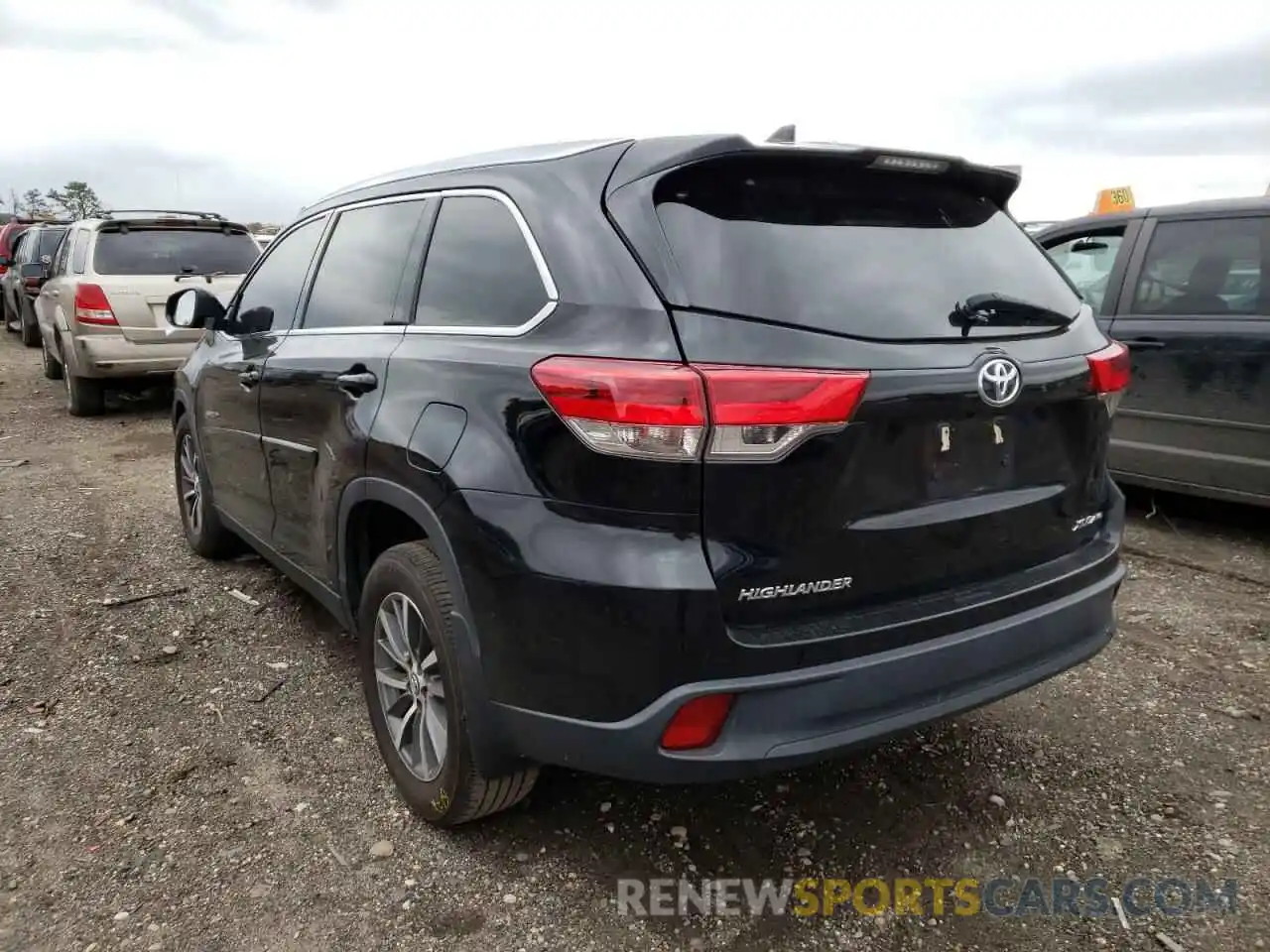 3 Фотография поврежденного автомобиля 5TDJZRFH6KS928357 TOYOTA HIGHLANDER 2019