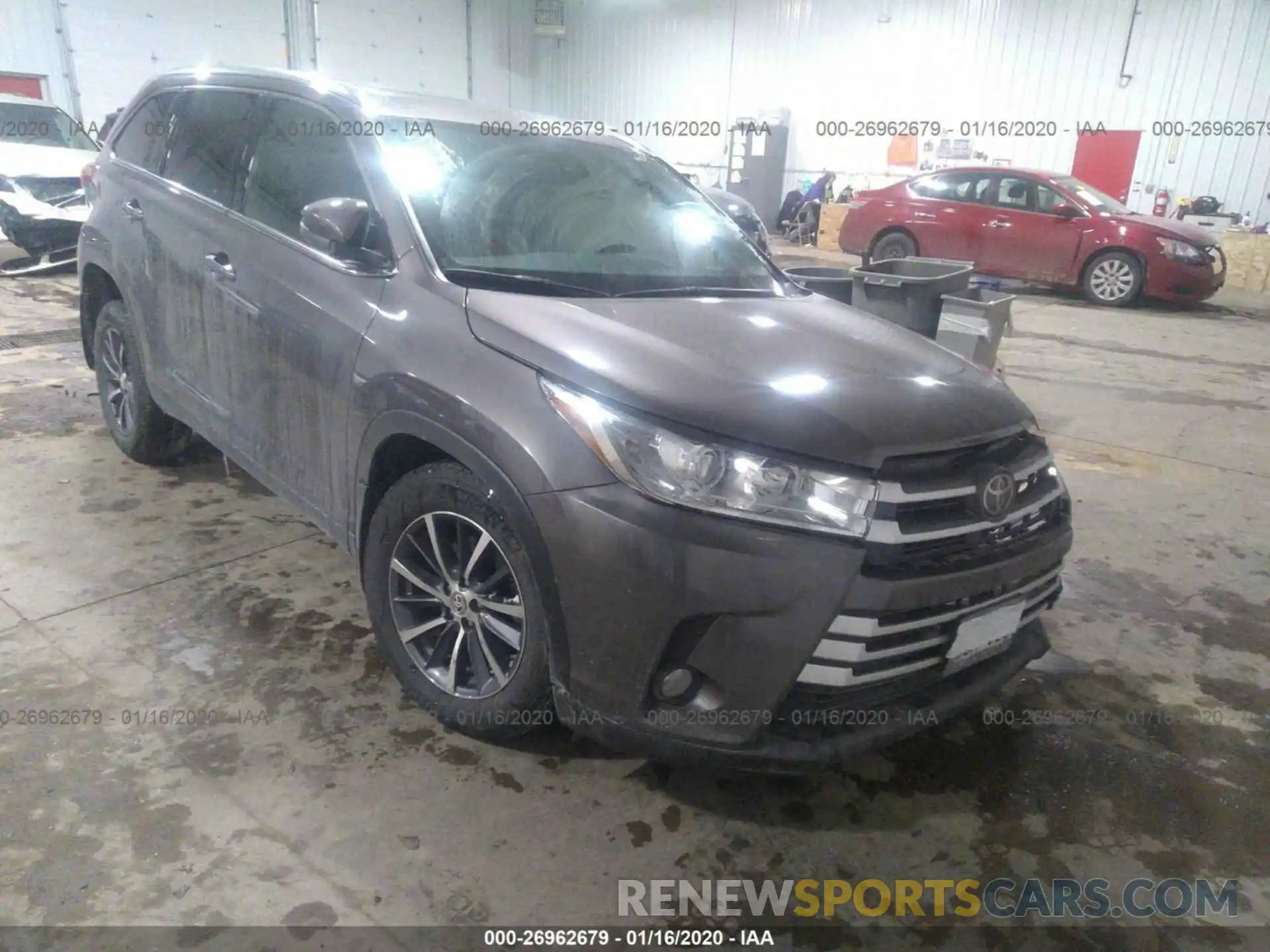 1 Фотография поврежденного автомобиля 5TDJZRFH6KS948043 TOYOTA HIGHLANDER 2019