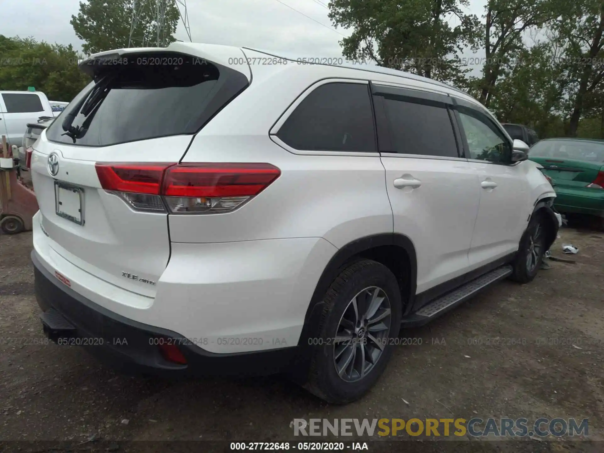 4 Фотография поврежденного автомобиля 5TDJZRFH7KS567155 TOYOTA HIGHLANDER 2019