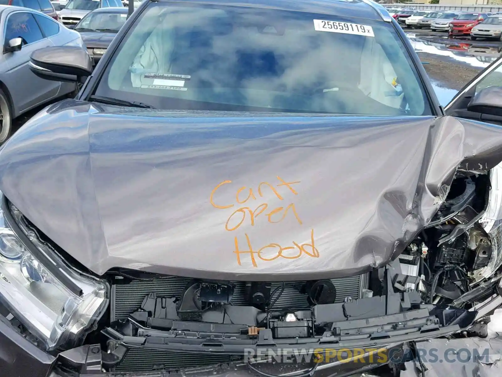 7 Photograph of a damaged car 5TDJZRFH7KS571416 TOYOTA HIGHLANDER 2019