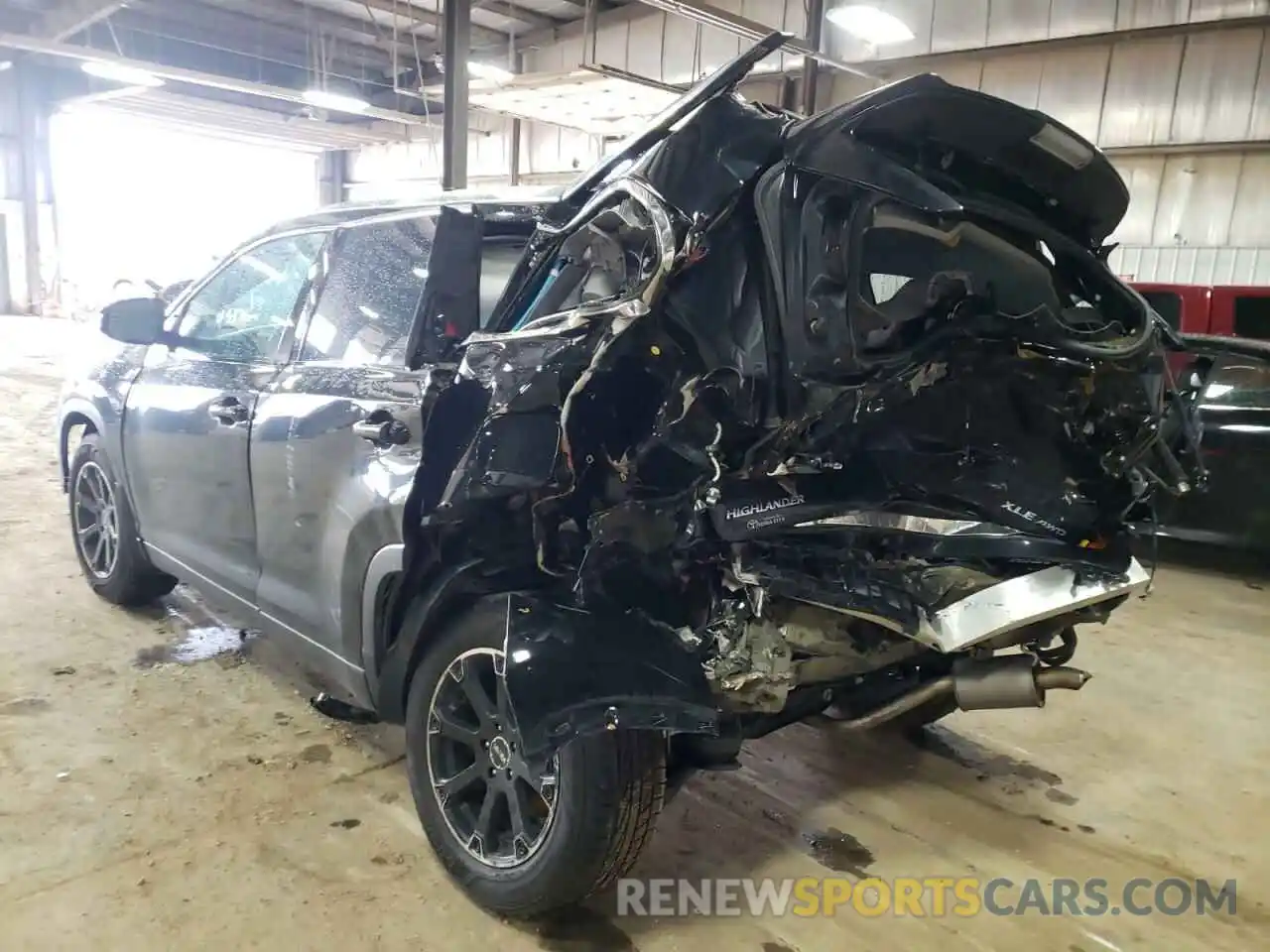 3 Photograph of a damaged car 5TDJZRFH7KS579001 TOYOTA HIGHLANDER 2019