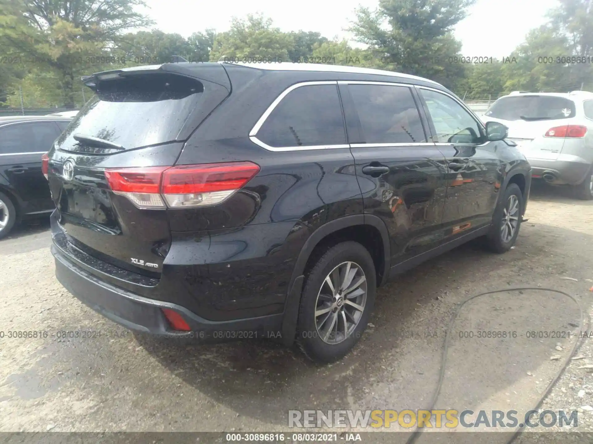 4 Фотография поврежденного автомобиля 5TDJZRFH7KS587597 TOYOTA HIGHLANDER 2019