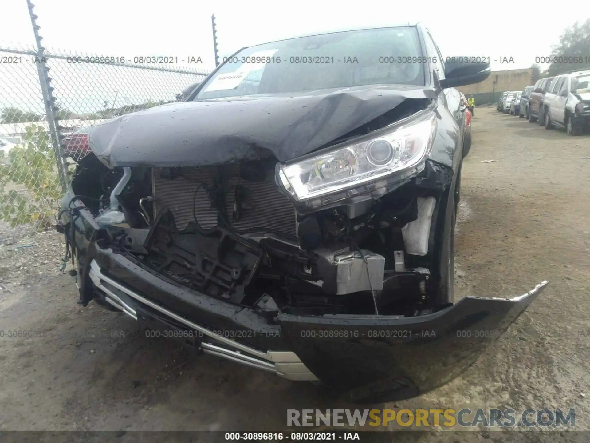 6 Photograph of a damaged car 5TDJZRFH7KS587597 TOYOTA HIGHLANDER 2019