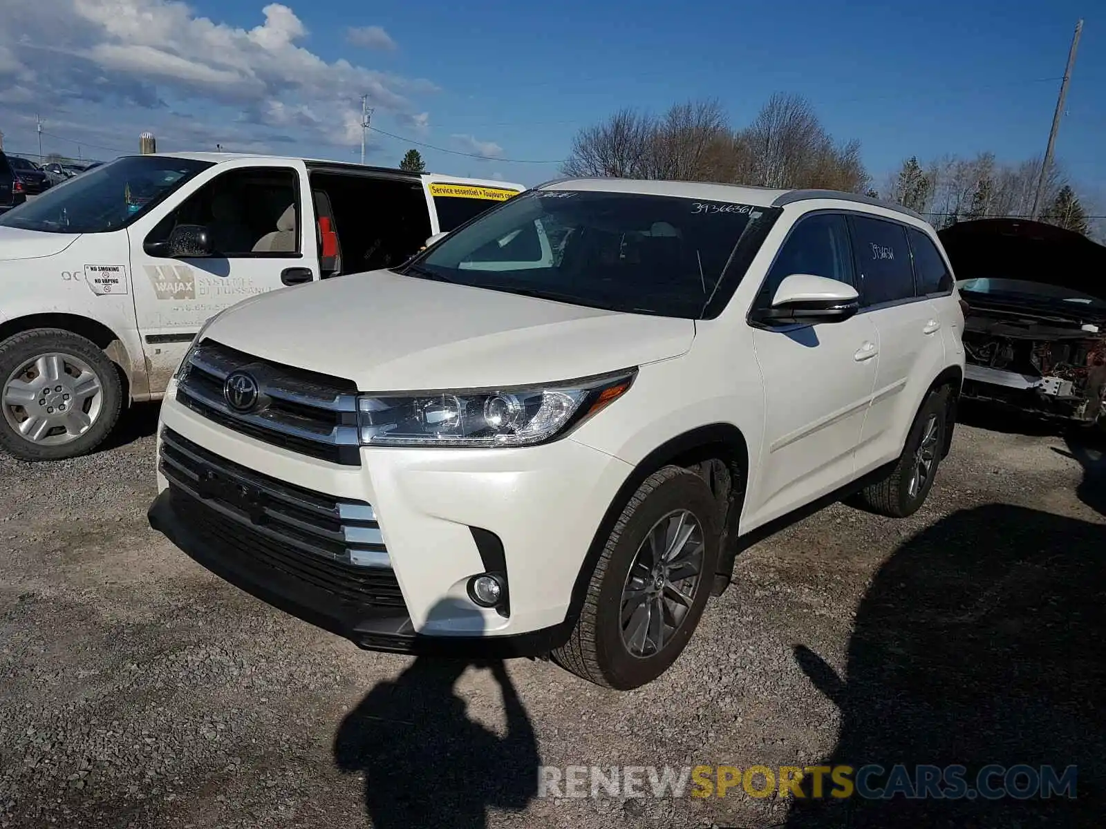 2 Фотография поврежденного автомобиля 5TDJZRFH7KS591780 TOYOTA HIGHLANDER 2019