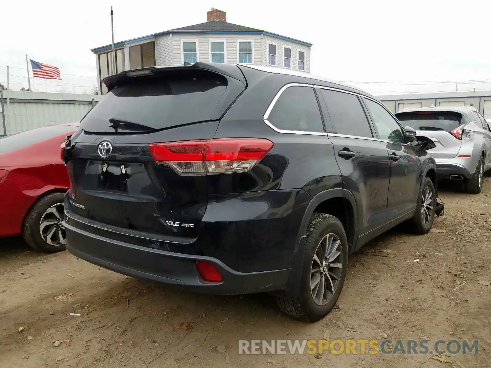 4 Фотография поврежденного автомобиля 5TDJZRFH7KS595604 TOYOTA HIGHLANDER 2019