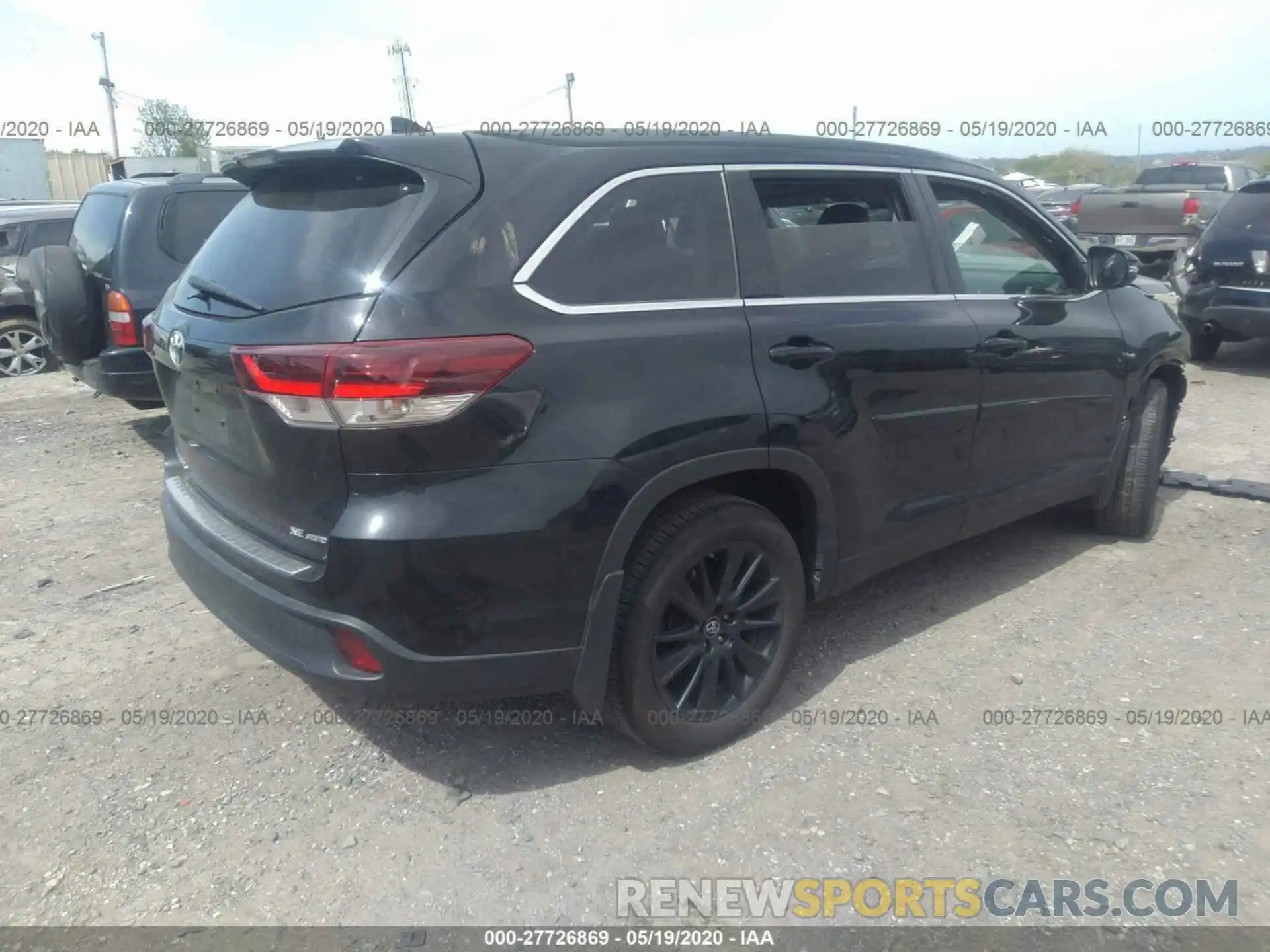 4 Фотография поврежденного автомобиля 5TDJZRFH7KS604916 TOYOTA HIGHLANDER 2019