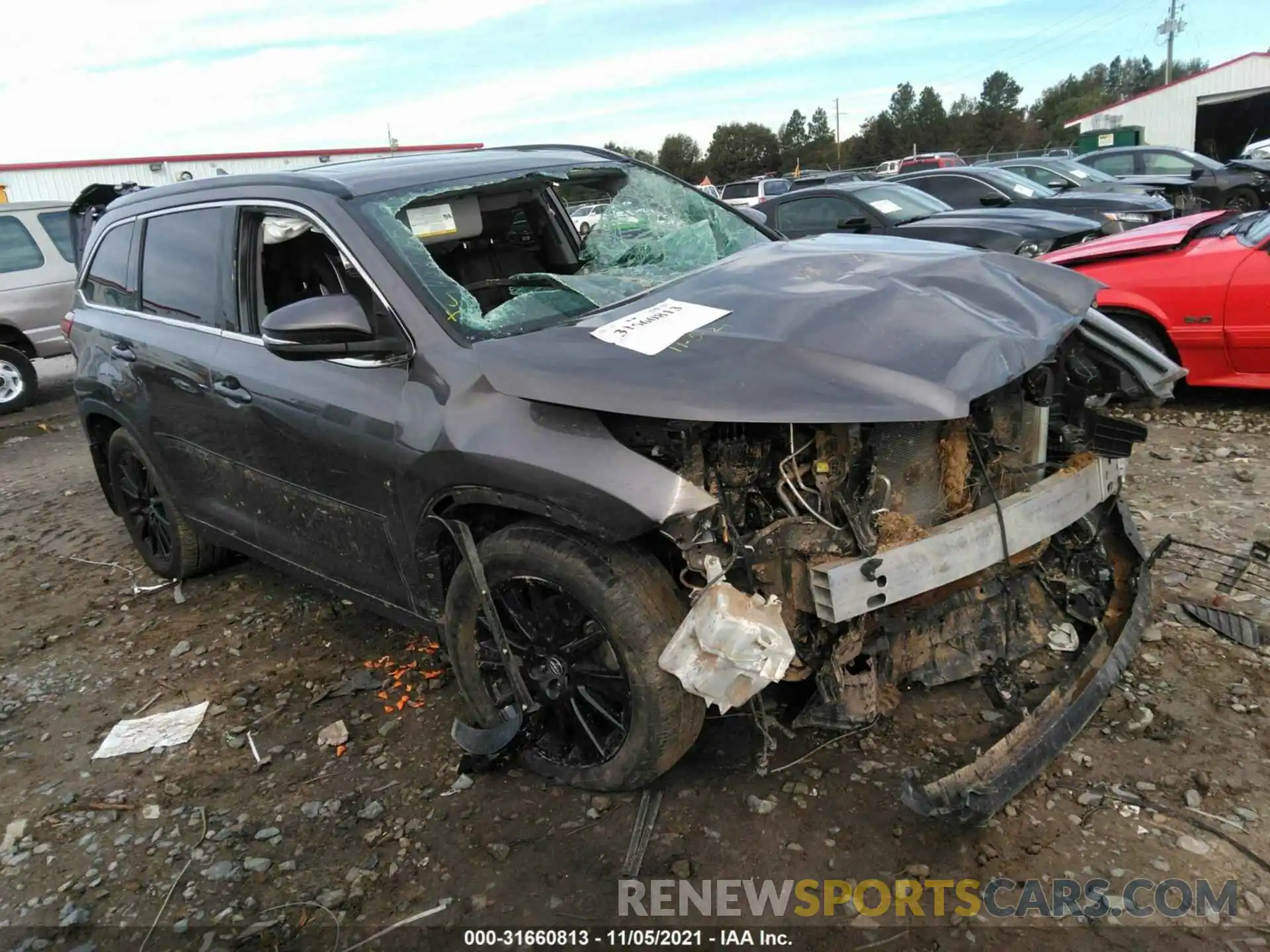 1 Photograph of a damaged car 5TDJZRFH7KS625460 TOYOTA HIGHLANDER 2019