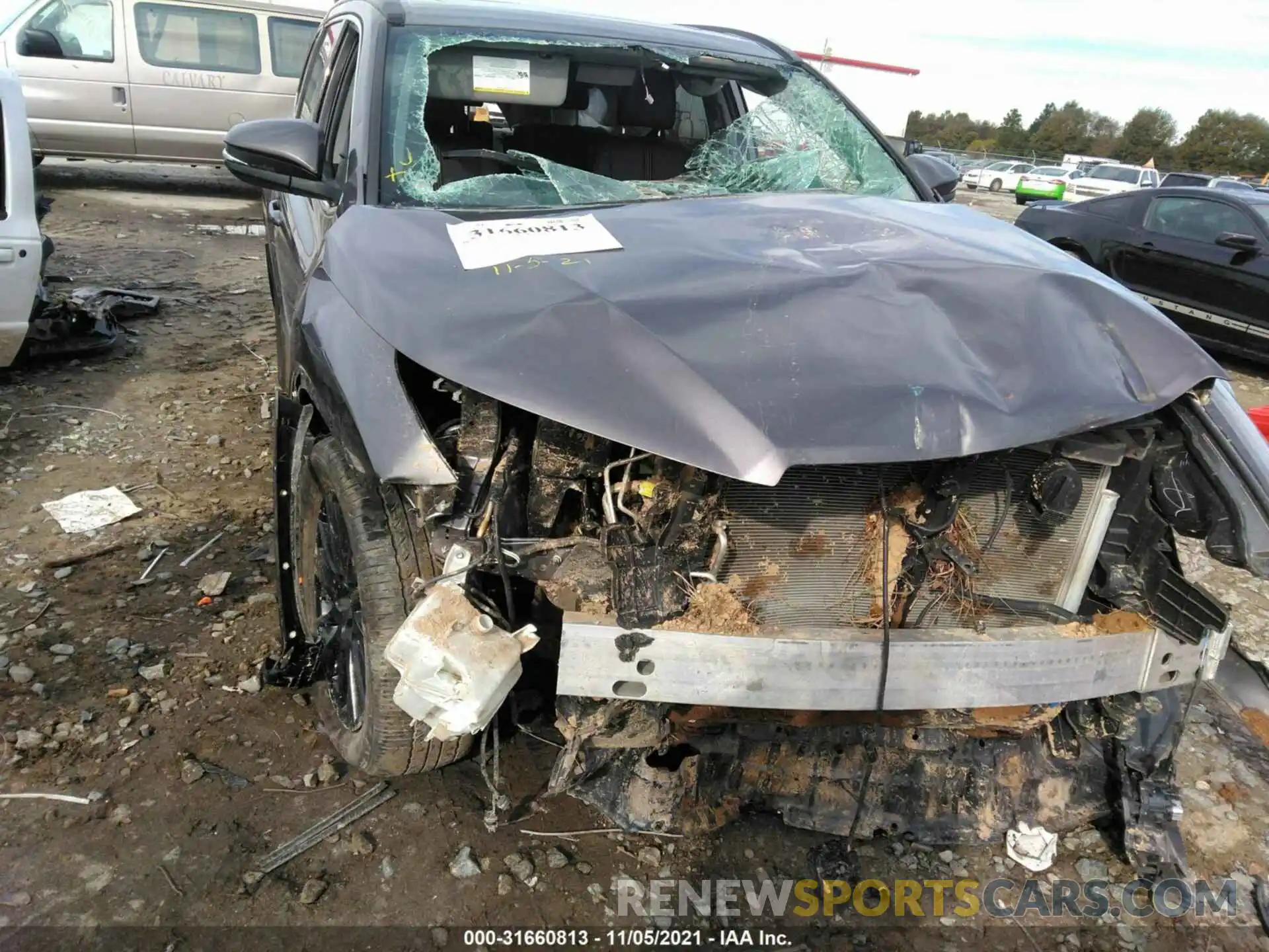 6 Photograph of a damaged car 5TDJZRFH7KS625460 TOYOTA HIGHLANDER 2019