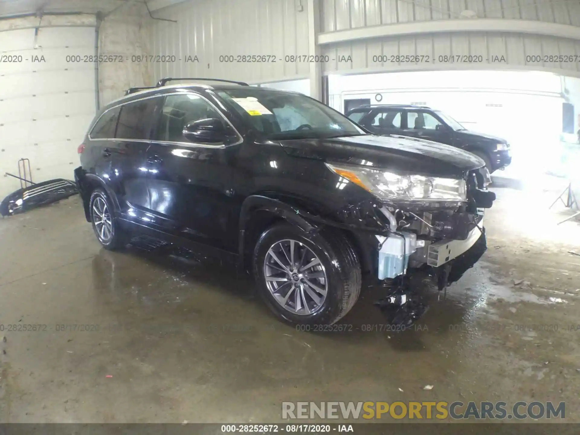 1 Photograph of a damaged car 5TDJZRFH7KS628844 TOYOTA HIGHLANDER 2019