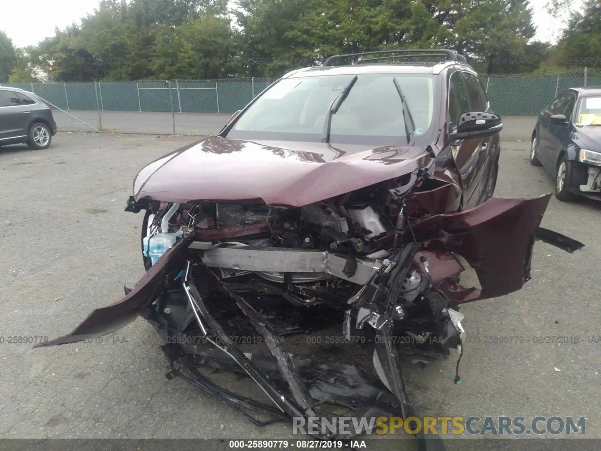 6 Photograph of a damaged car 5TDJZRFH7KS704191 TOYOTA HIGHLANDER 2019