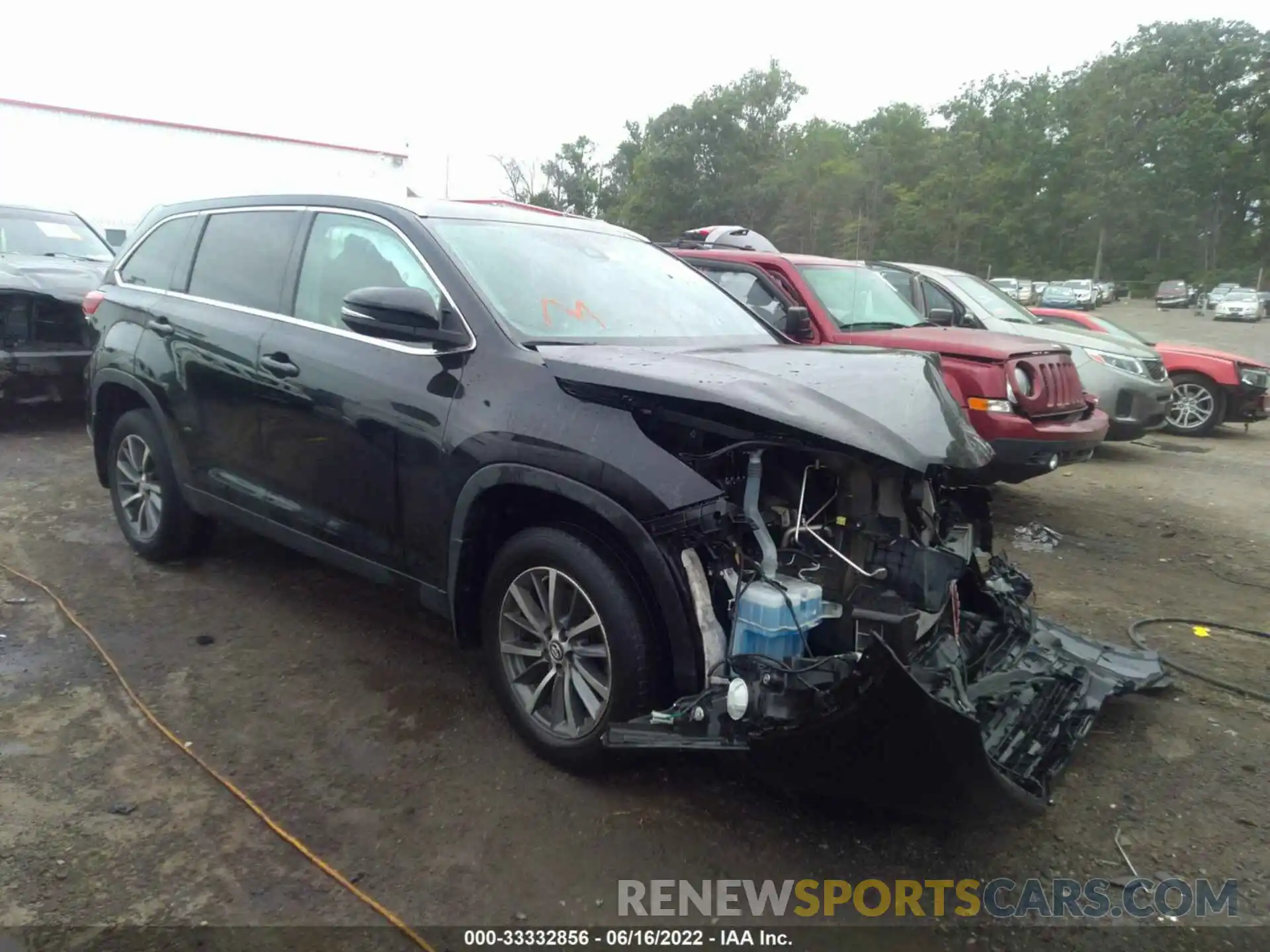 1 Photograph of a damaged car 5TDJZRFH7KS711951 TOYOTA HIGHLANDER 2019