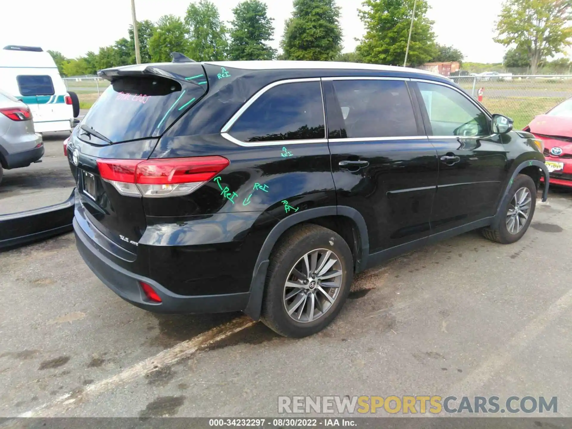 4 Фотография поврежденного автомобиля 5TDJZRFH7KS720102 TOYOTA HIGHLANDER 2019