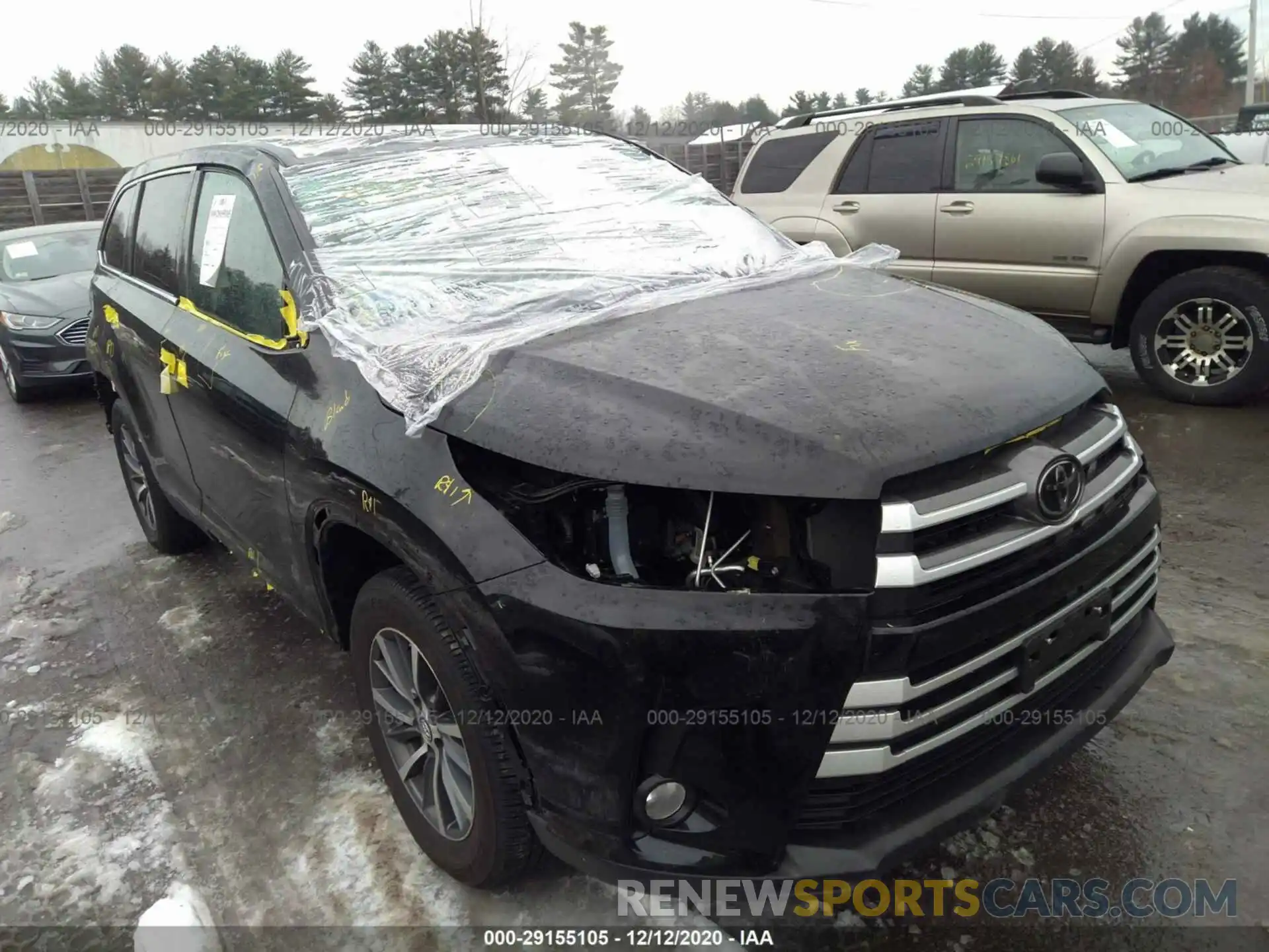 1 Photograph of a damaged car 5TDJZRFH7KS931770 TOYOTA HIGHLANDER 2019