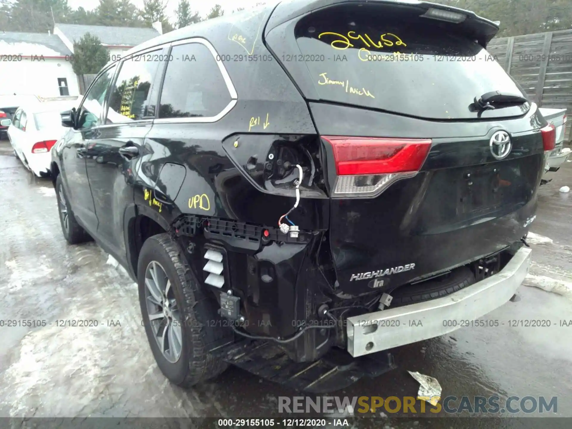 6 Photograph of a damaged car 5TDJZRFH7KS931770 TOYOTA HIGHLANDER 2019