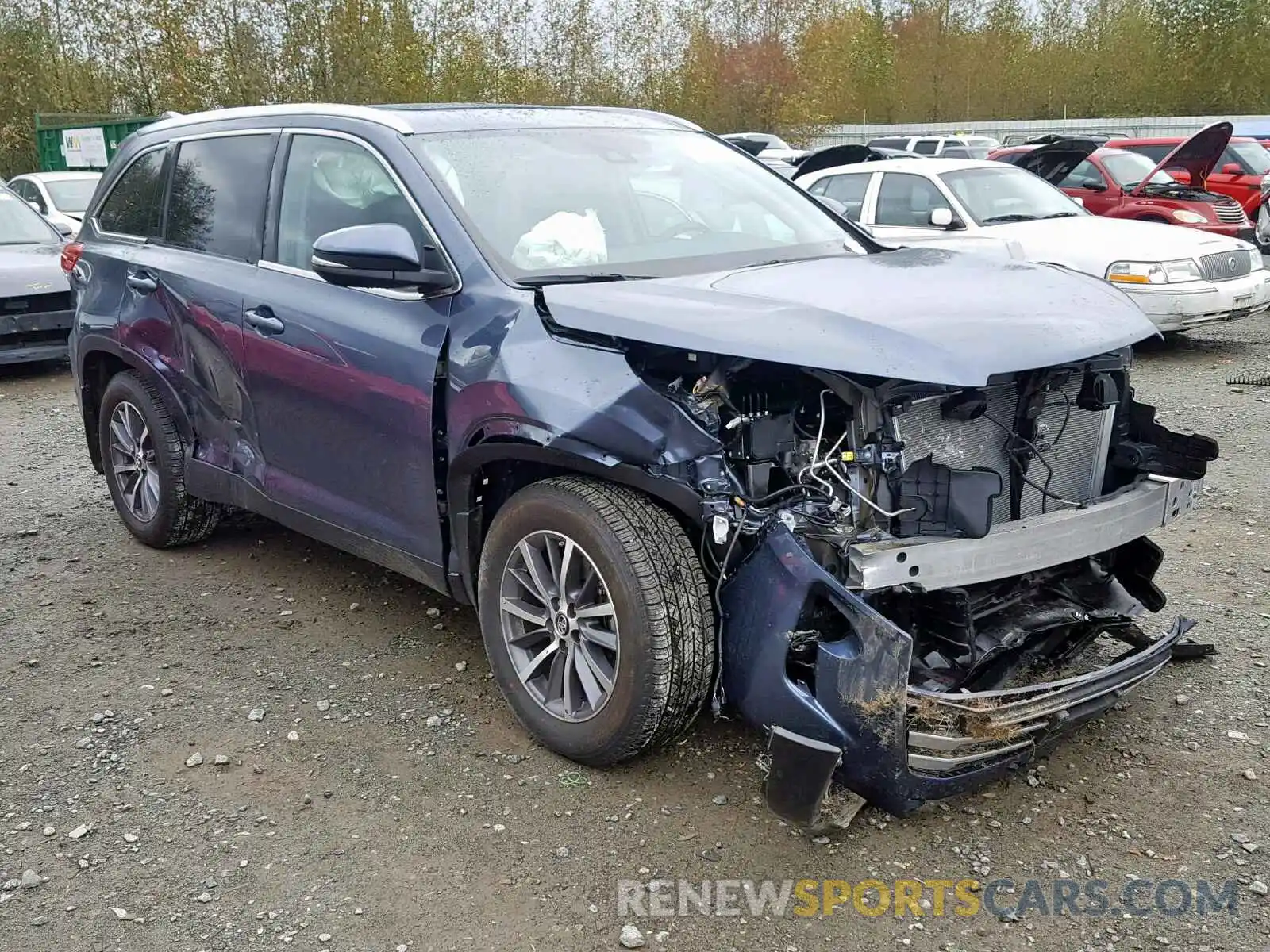 1 Photograph of a damaged car 5TDJZRFH7KS934054 TOYOTA HIGHLANDER 2019