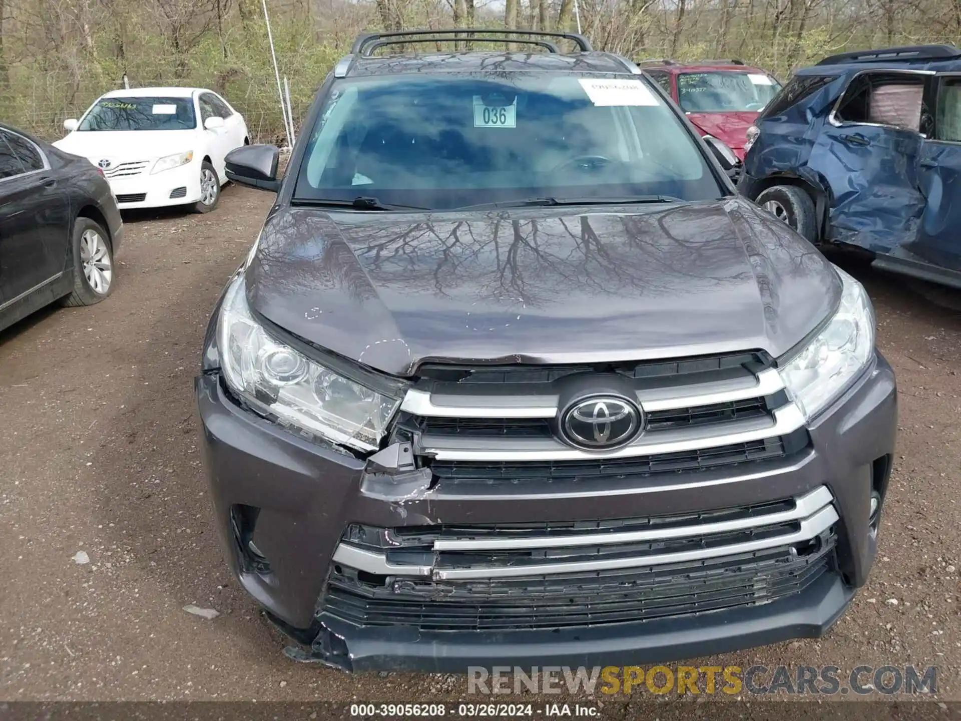 6 Photograph of a damaged car 5TDJZRFH7KS954174 TOYOTA HIGHLANDER 2019