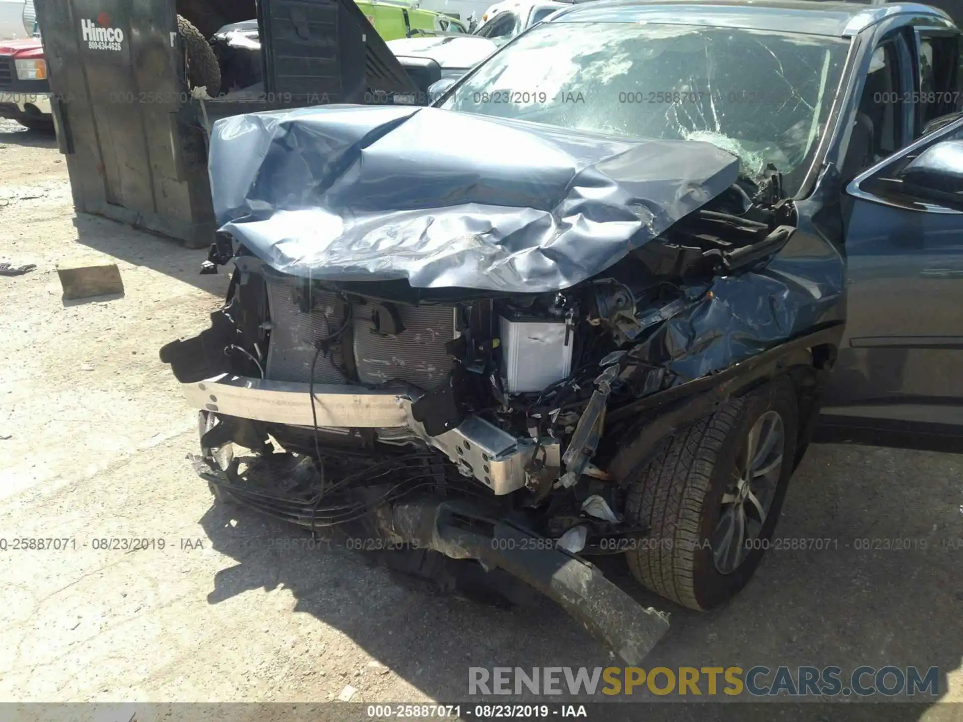 6 Photograph of a damaged car 5TDJZRFH7KS956684 TOYOTA HIGHLANDER 2019