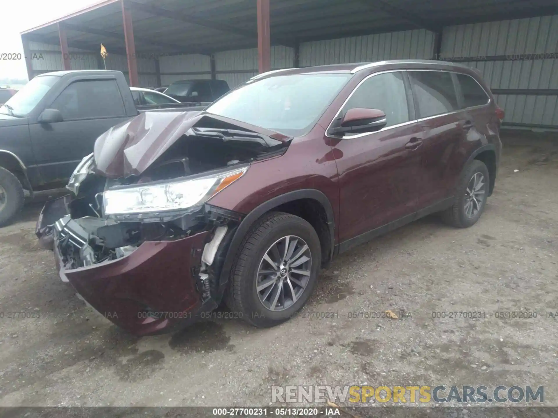 2 Фотография поврежденного автомобиля 5TDJZRFH7KS959908 TOYOTA HIGHLANDER 2019