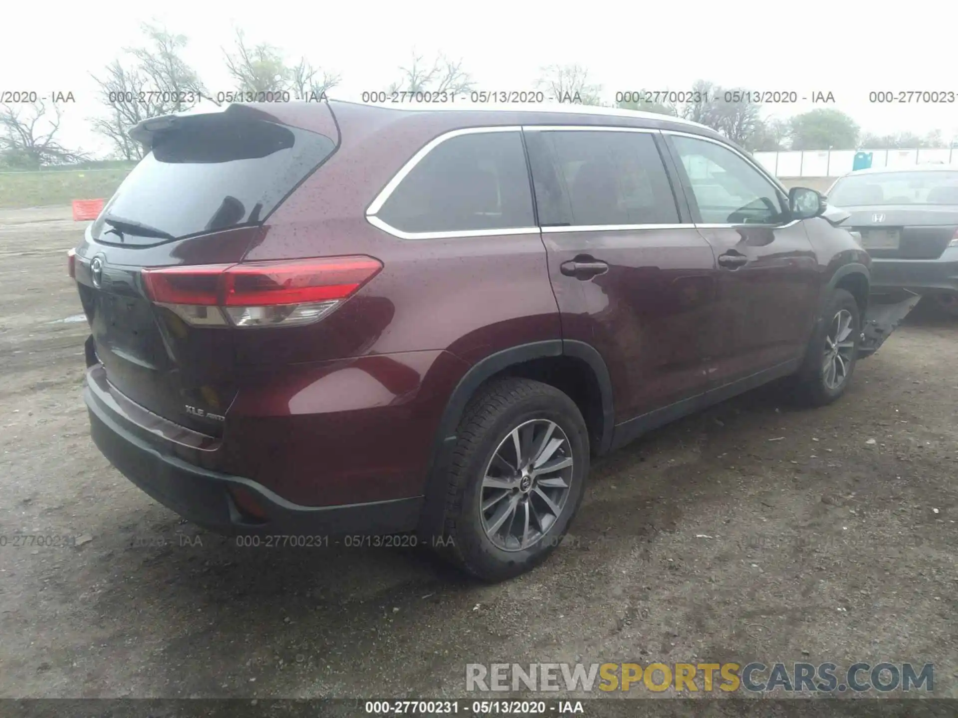 4 Фотография поврежденного автомобиля 5TDJZRFH7KS959908 TOYOTA HIGHLANDER 2019