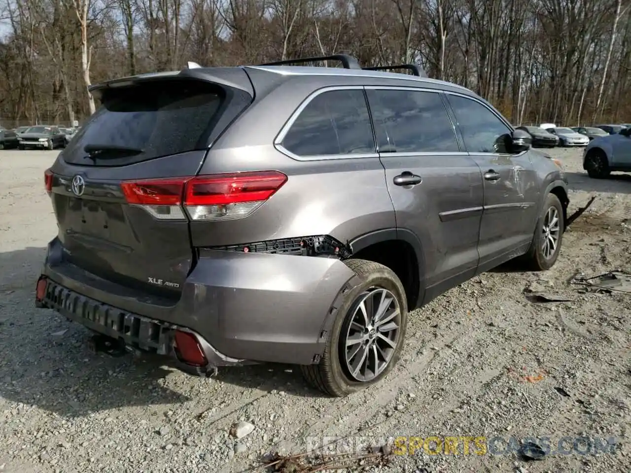 4 Фотография поврежденного автомобиля 5TDJZRFH8KS570078 TOYOTA HIGHLANDER 2019