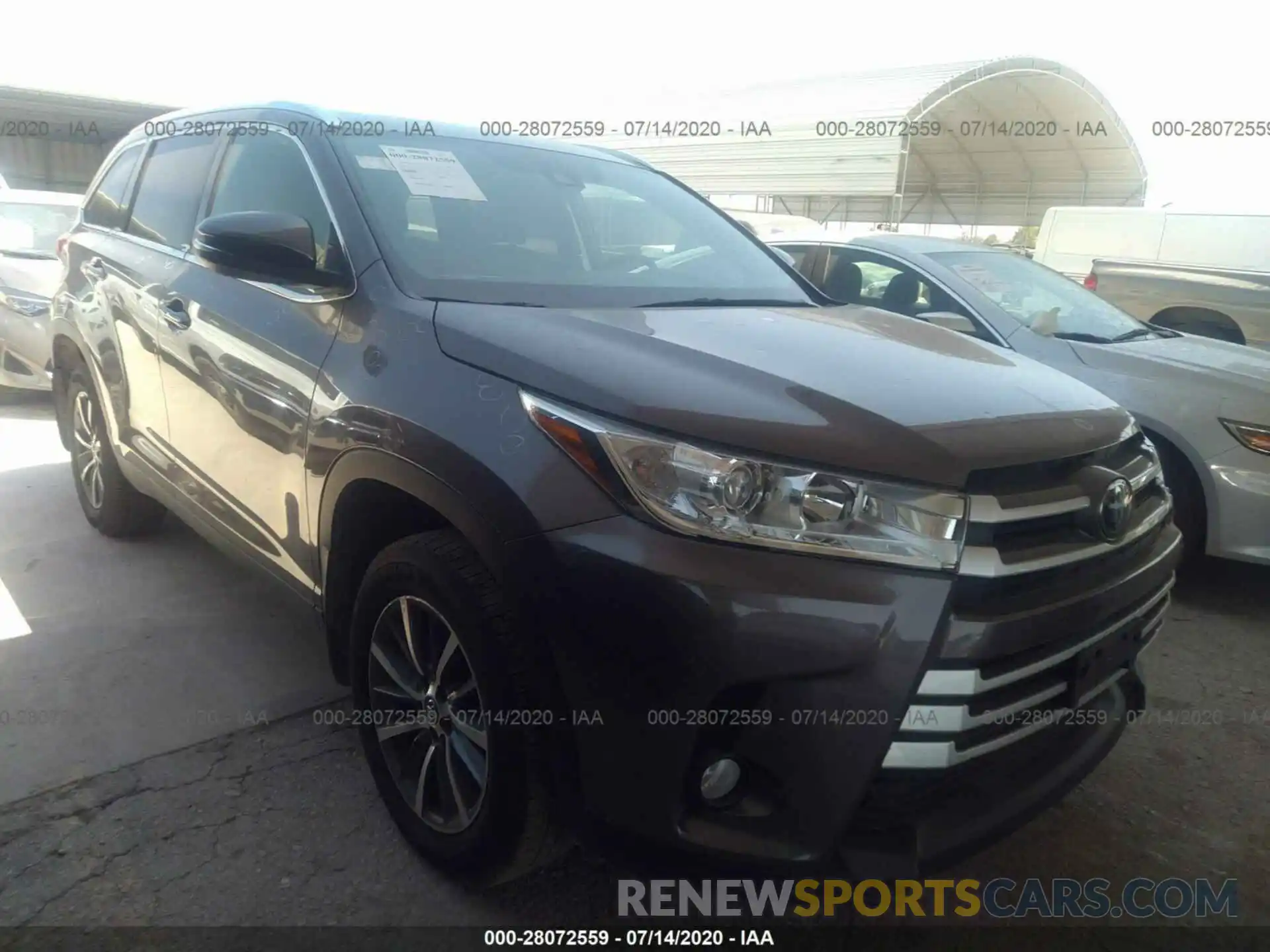 1 Фотография поврежденного автомобиля 5TDJZRFH8KS580660 TOYOTA HIGHLANDER 2019