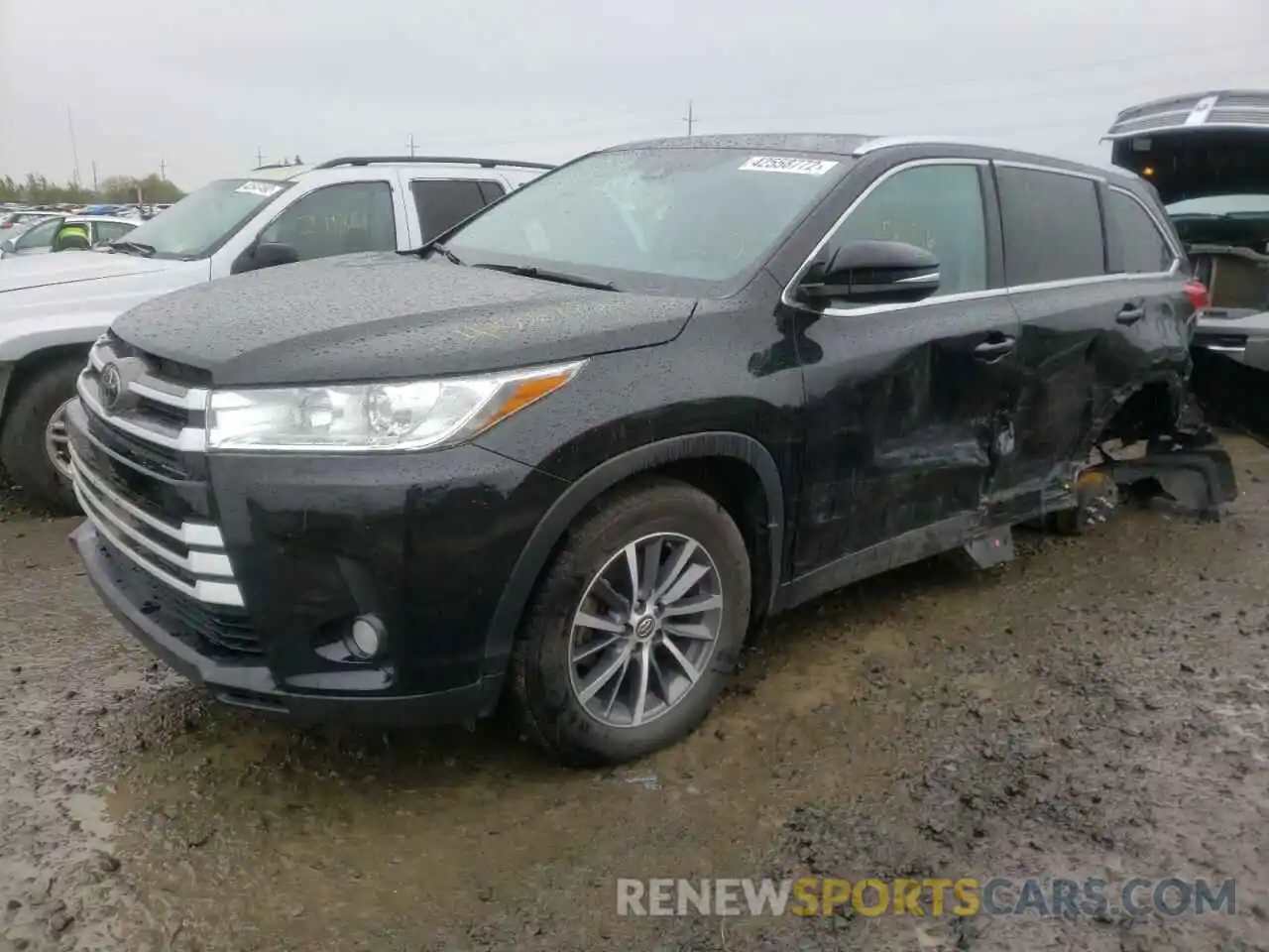 2 Photograph of a damaged car 5TDJZRFH8KS580707 TOYOTA HIGHLANDER 2019