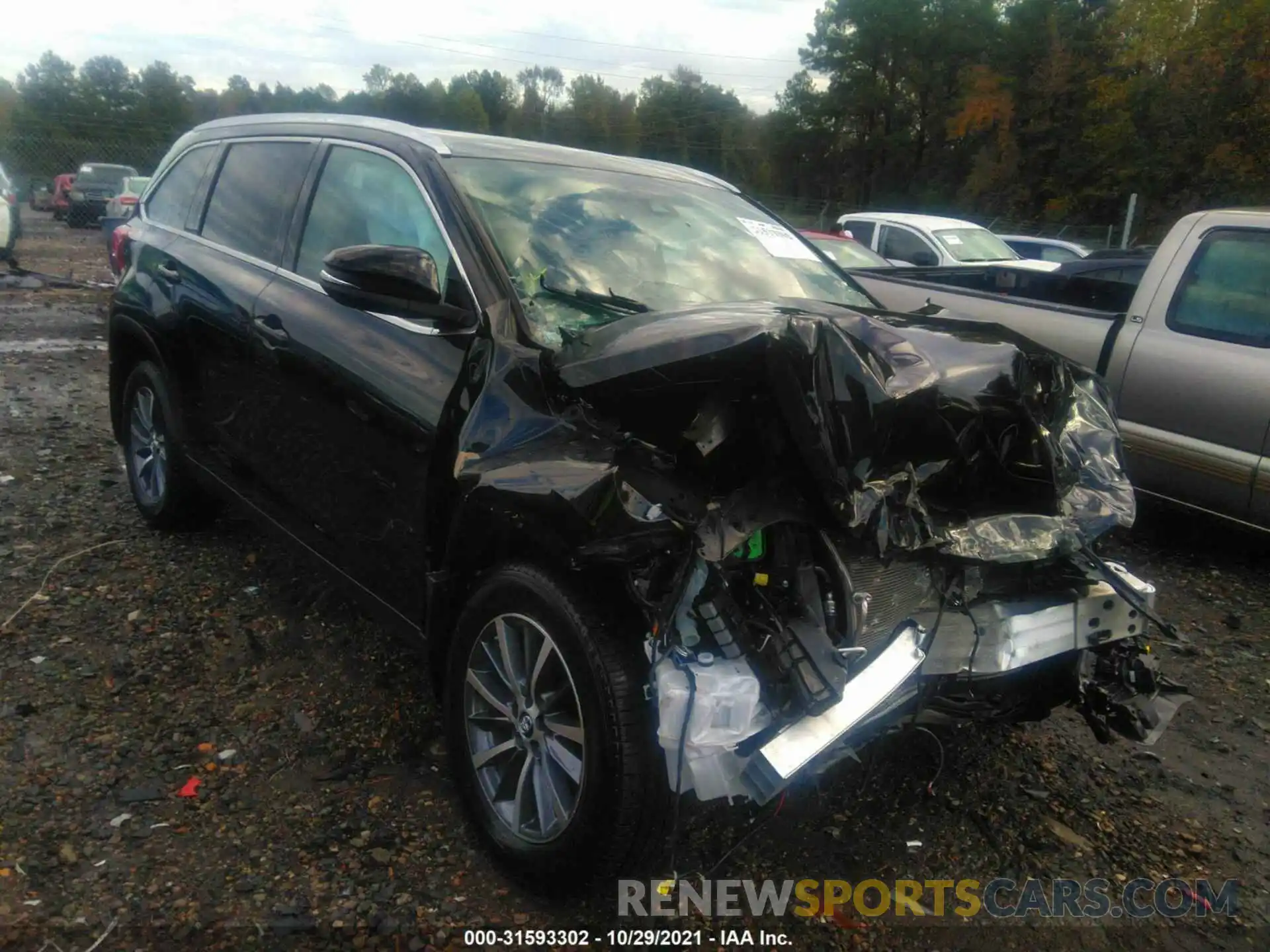 1 Photograph of a damaged car 5TDJZRFH8KS586880 TOYOTA HIGHLANDER 2019