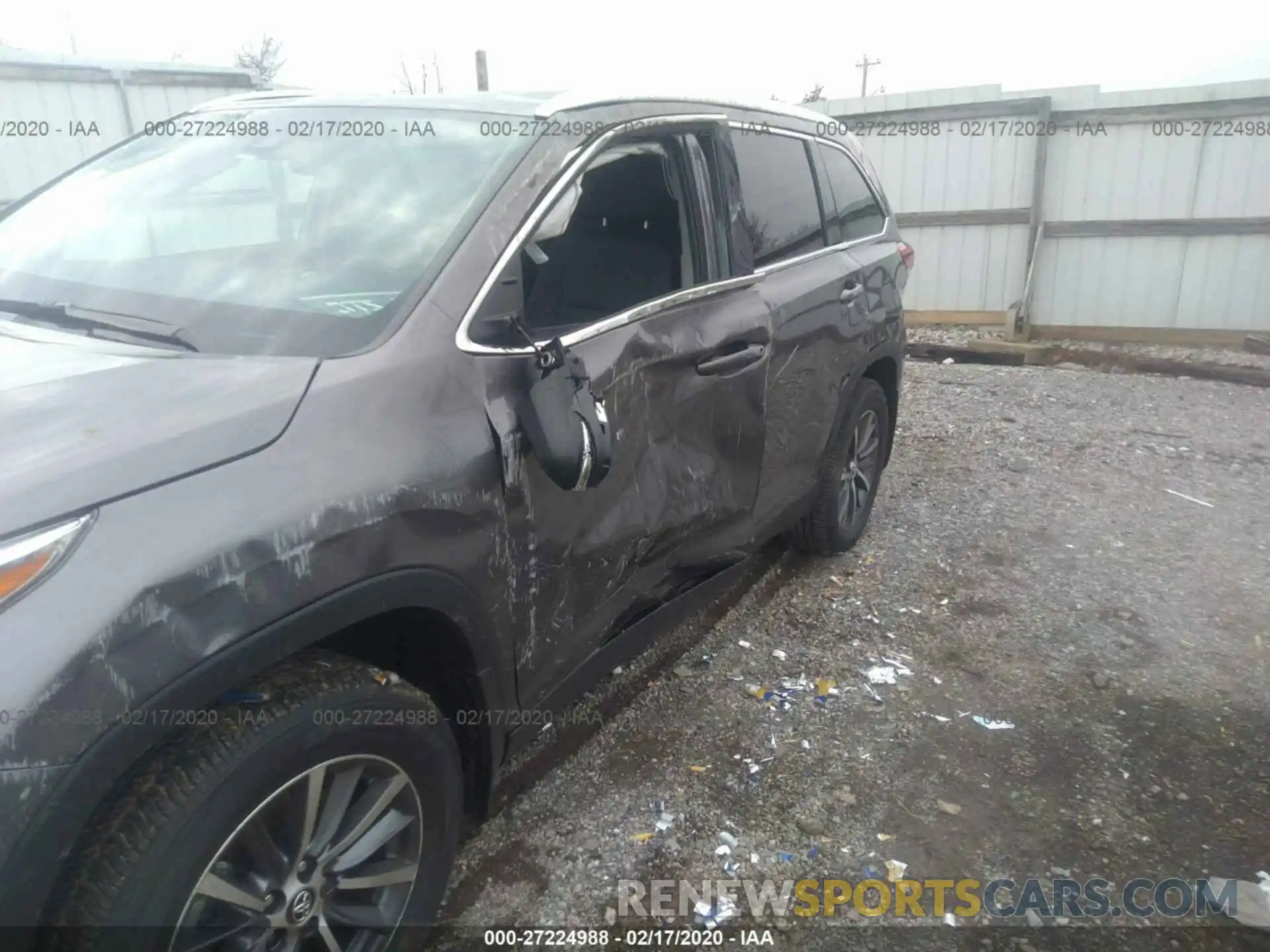 6 Photograph of a damaged car 5TDJZRFH8KS594932 TOYOTA HIGHLANDER 2019