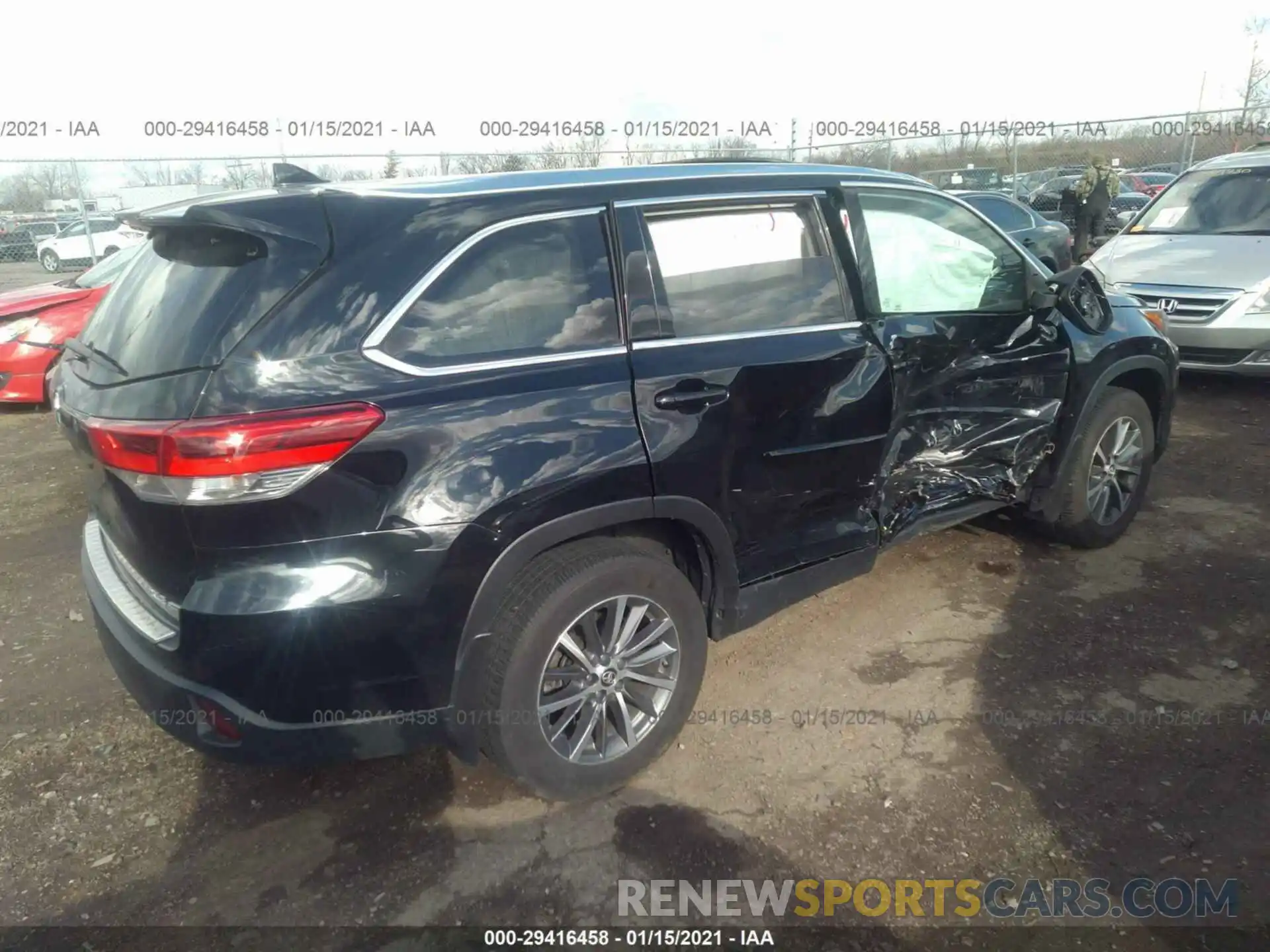 4 Фотография поврежденного автомобиля 5TDJZRFH8KS616475 TOYOTA HIGHLANDER 2019