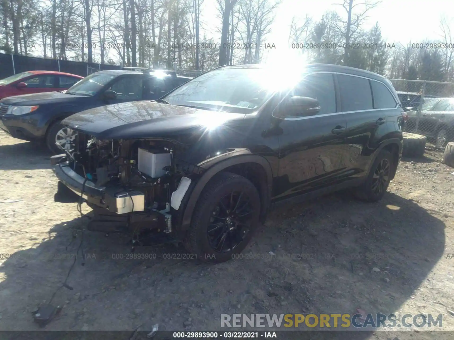 2 Photograph of a damaged car 5TDJZRFH8KS620252 TOYOTA HIGHLANDER 2019