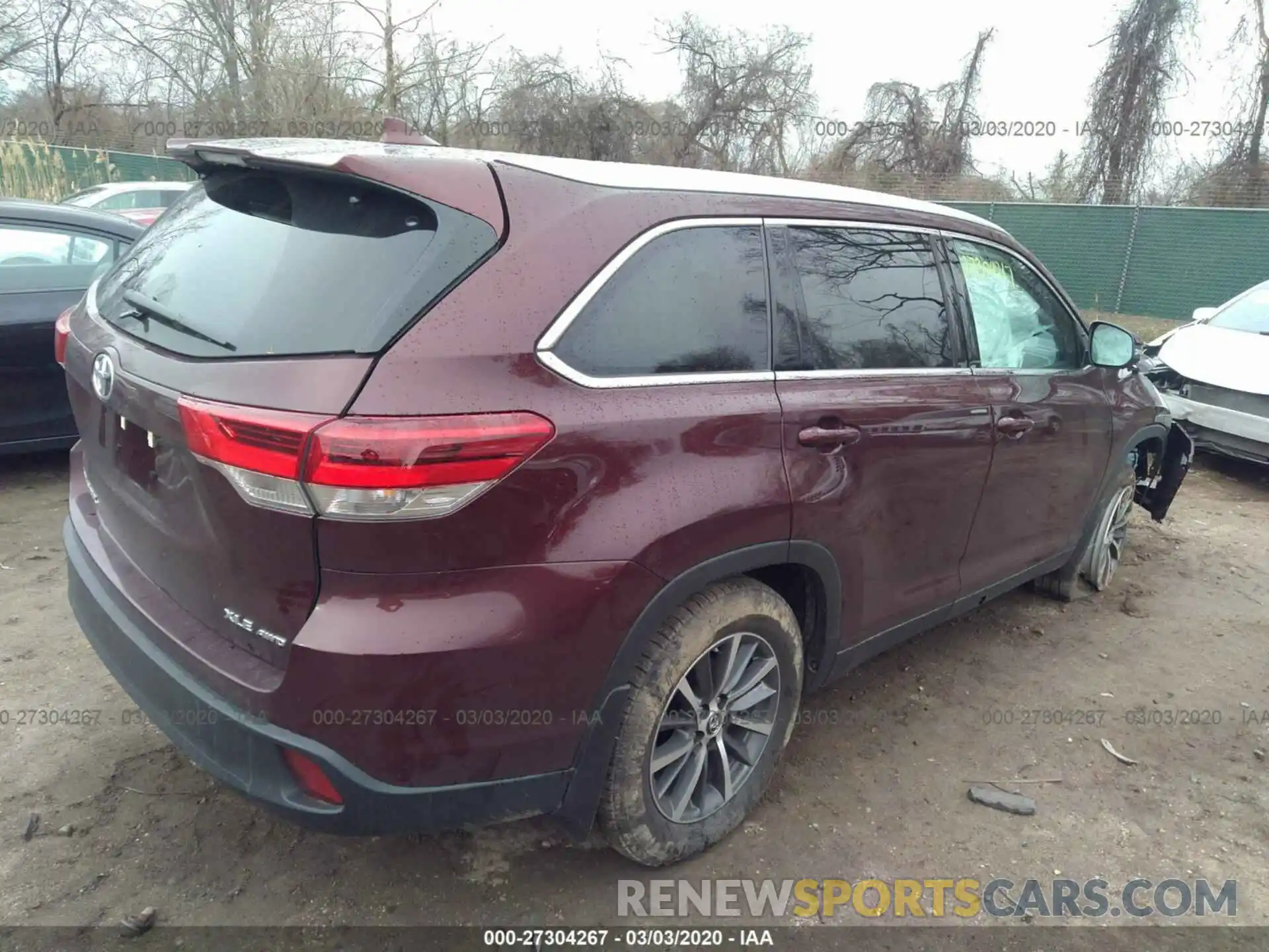 4 Фотография поврежденного автомобиля 5TDJZRFH8KS717838 TOYOTA HIGHLANDER 2019