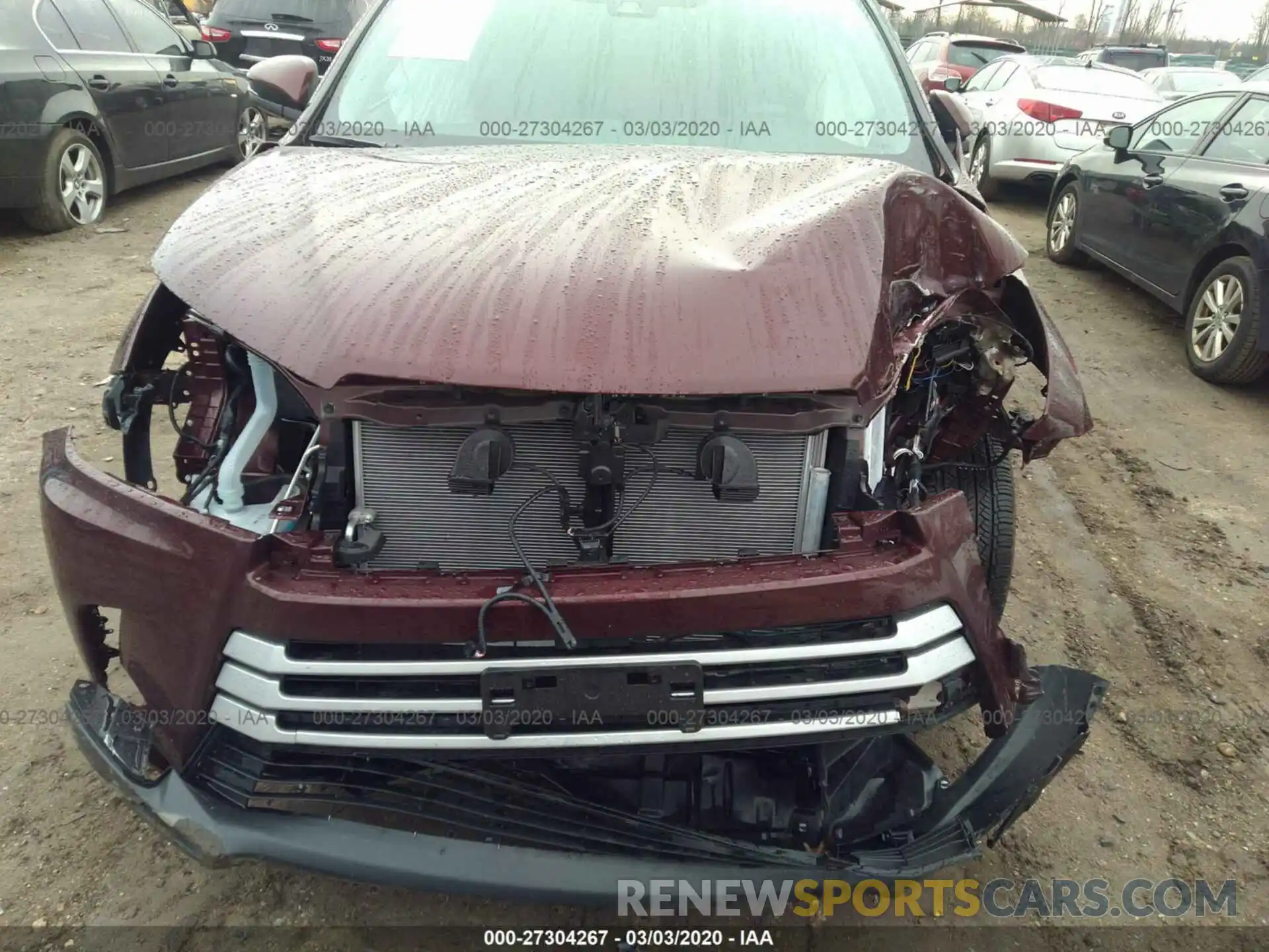 6 Photograph of a damaged car 5TDJZRFH8KS717838 TOYOTA HIGHLANDER 2019