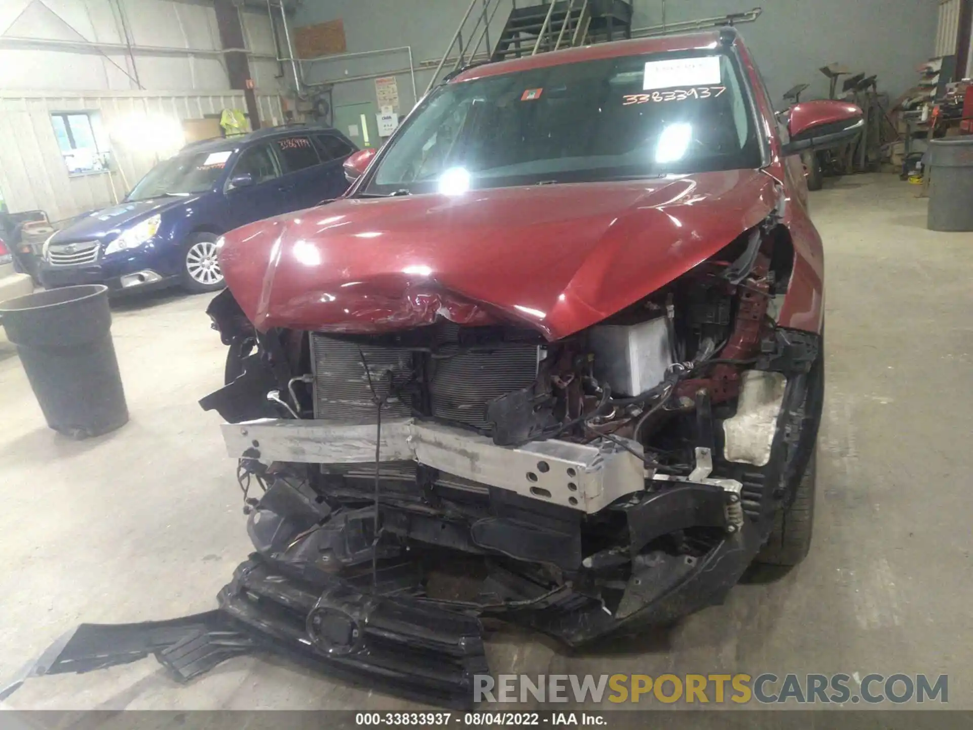 6 Photograph of a damaged car 5TDJZRFH8KS726250 TOYOTA HIGHLANDER 2019