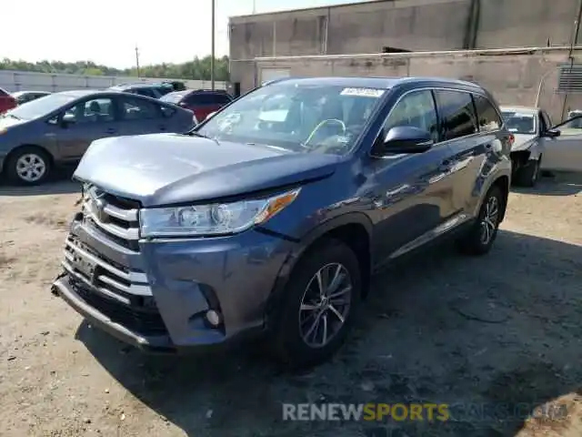 2 Photograph of a damaged car 5TDJZRFH8KS959741 TOYOTA HIGHLANDER 2019