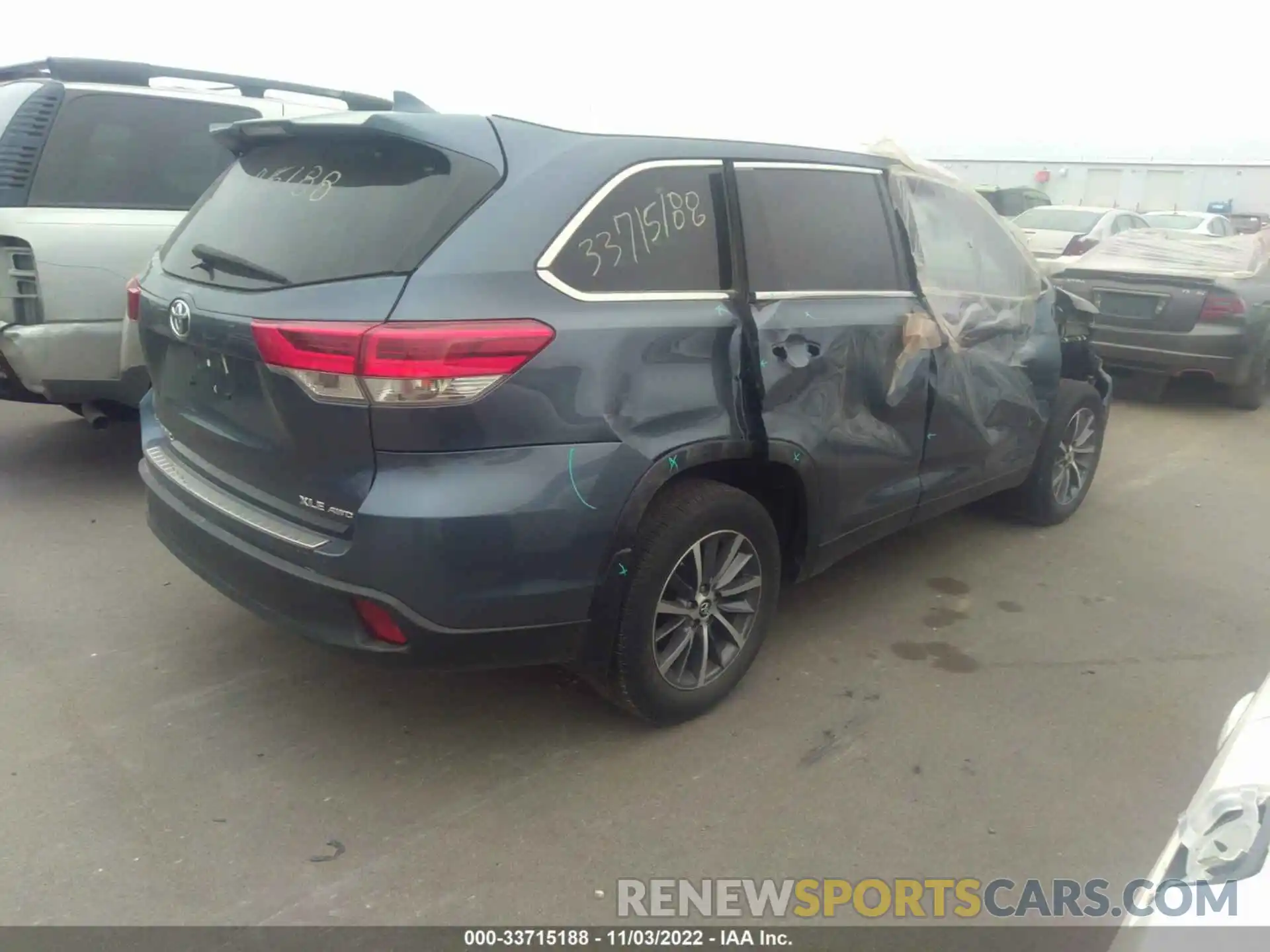 4 Фотография поврежденного автомобиля 5TDJZRFH8KS988754 TOYOTA HIGHLANDER 2019