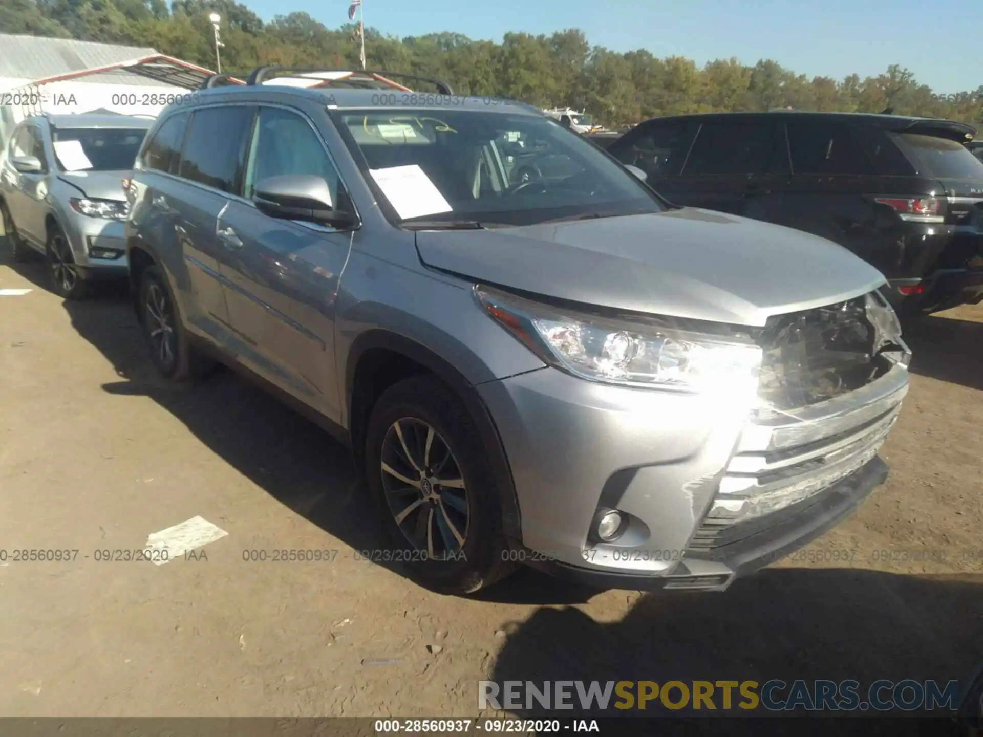 1 Photograph of a damaged car 5TDJZRFH9KS562572 TOYOTA HIGHLANDER 2019