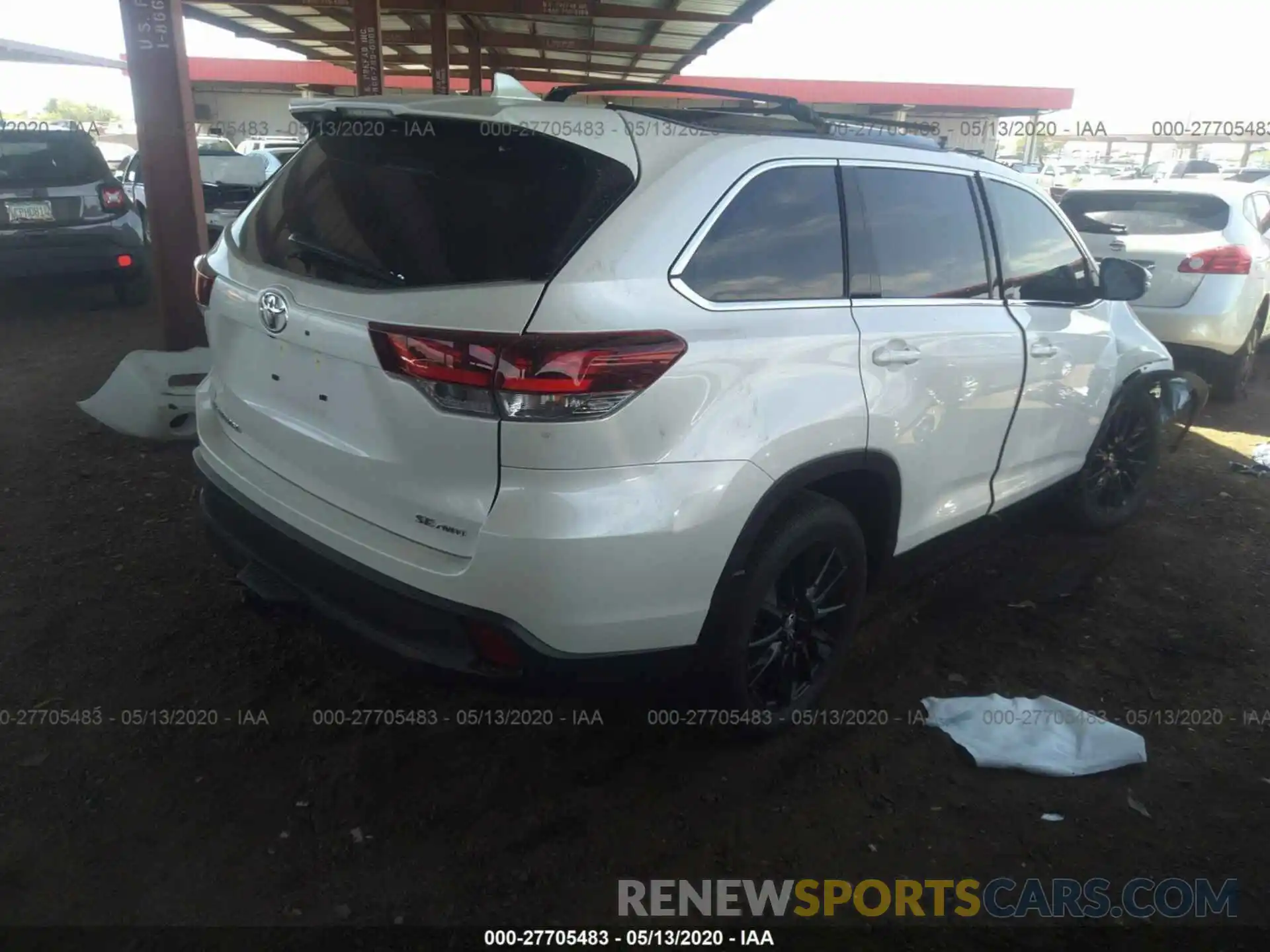 4 Фотография поврежденного автомобиля 5TDJZRFH9KS627999 TOYOTA HIGHLANDER 2019