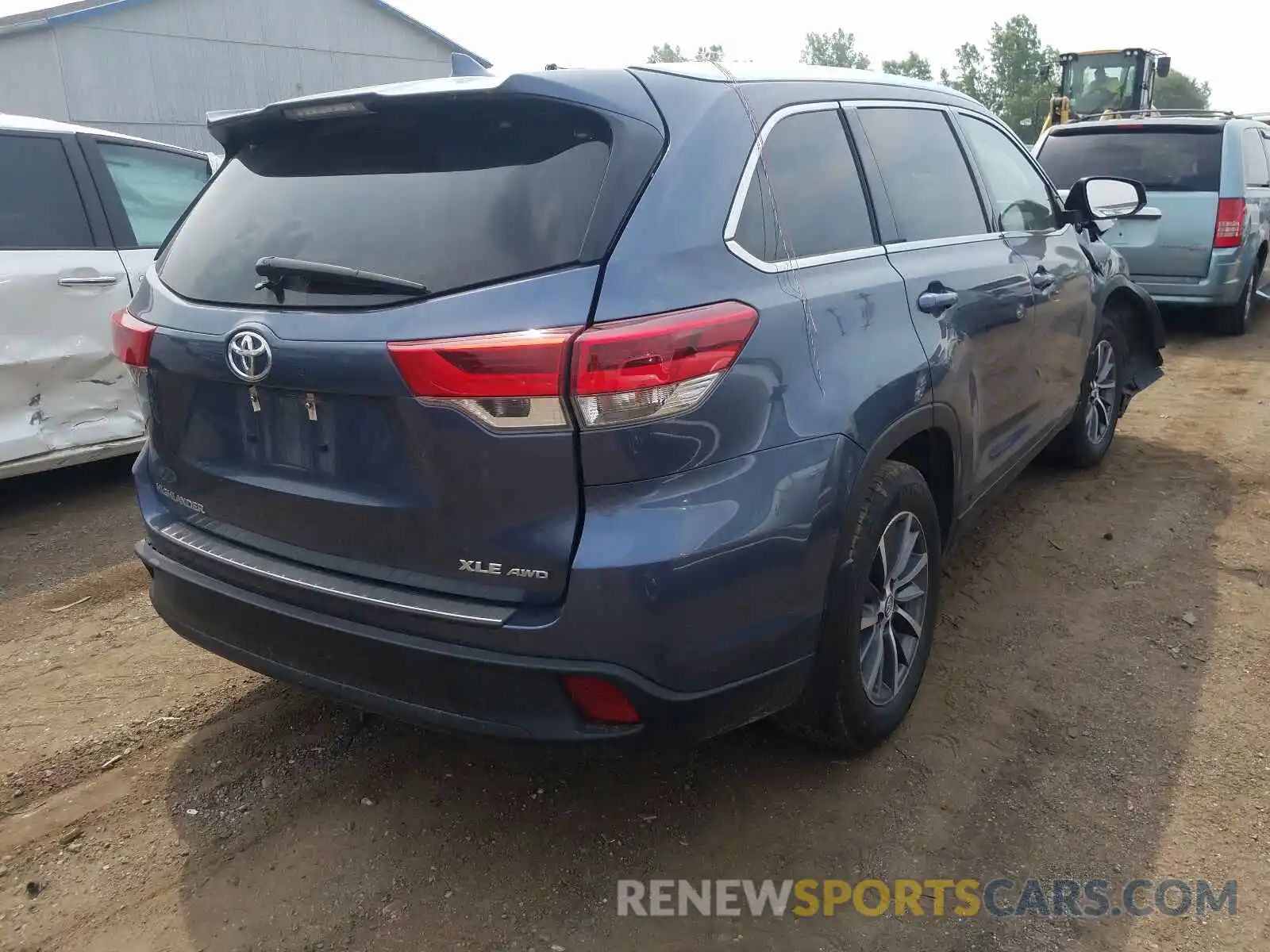 4 Фотография поврежденного автомобиля 5TDJZRFH9KS720991 TOYOTA HIGHLANDER 2019