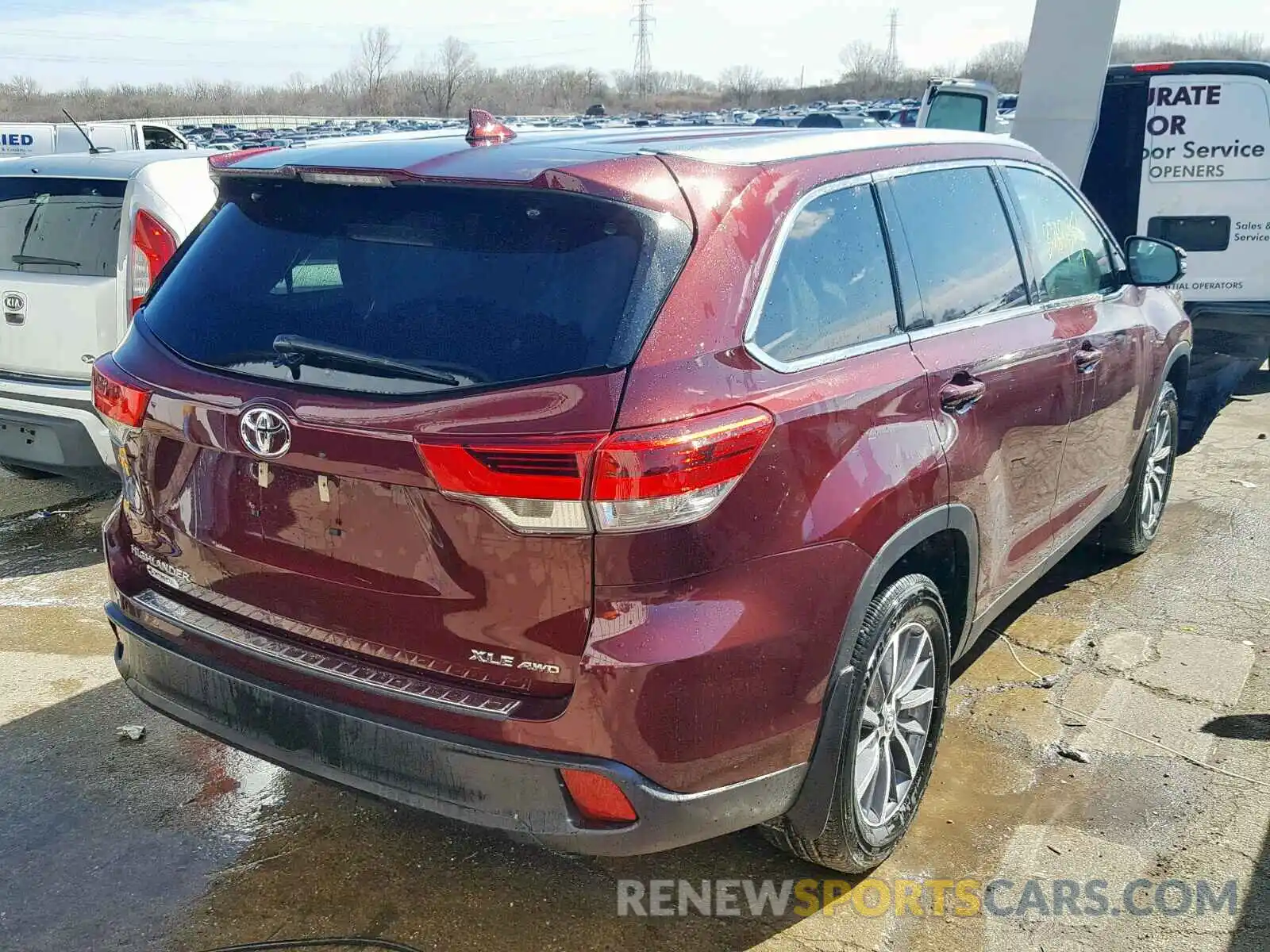 4 Фотография поврежденного автомобиля 5TDJZRFH9KS915800 TOYOTA HIGHLANDER 2019